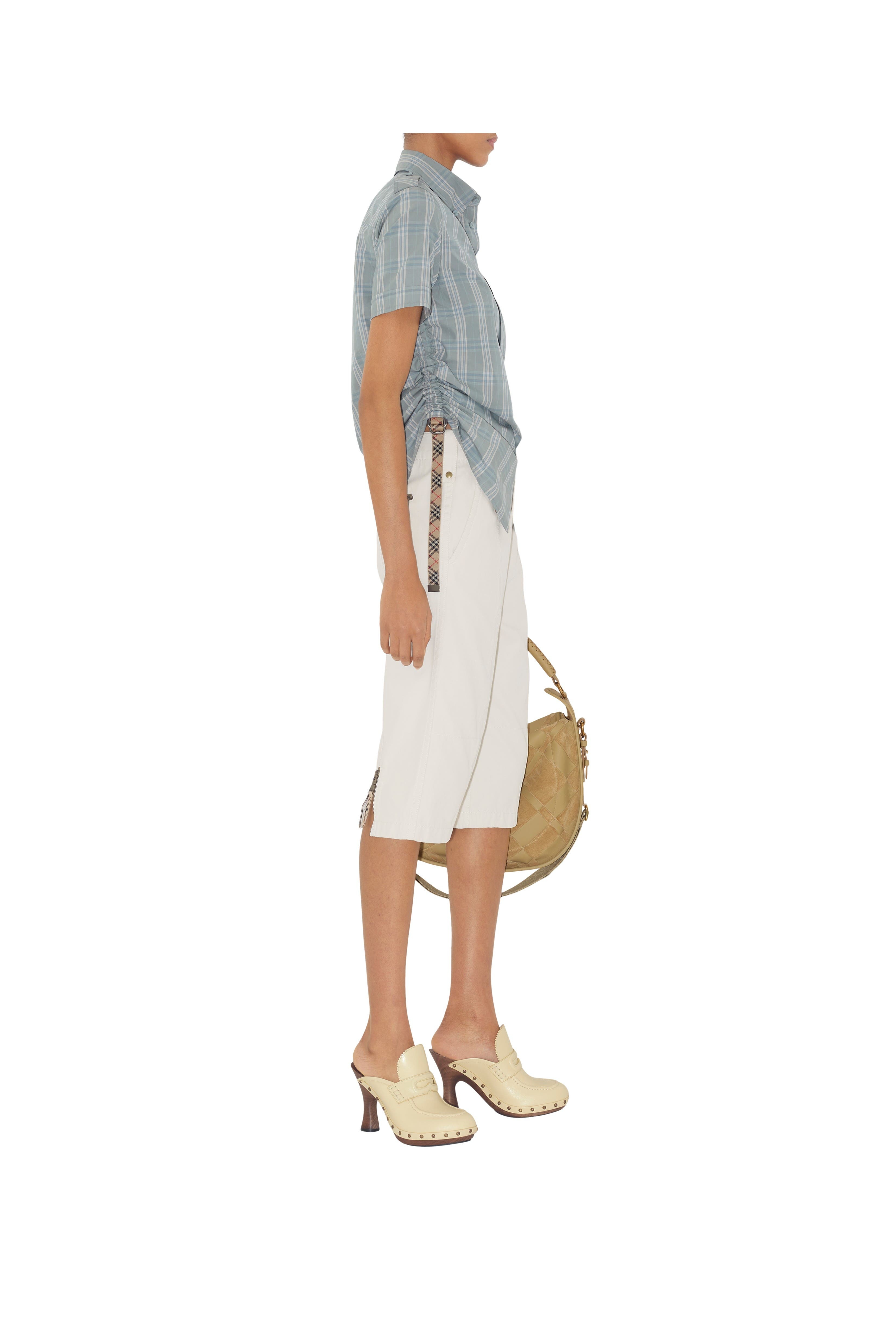 burberry Check Cotton Shirt in Drizzle at Nordstrom - 3