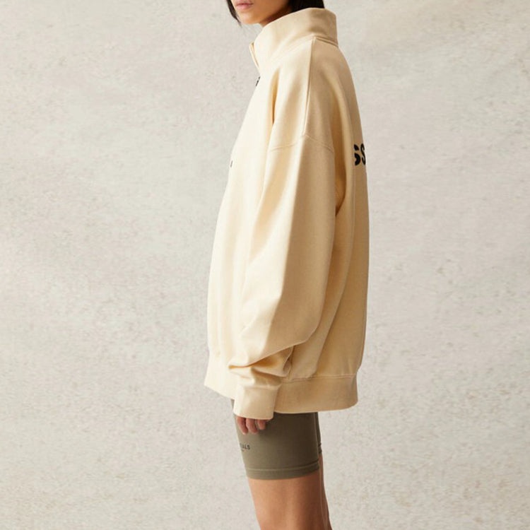 Fear of God Essentials SS21 Mockneck Half Zip Buttercream FOG-SS21-576 - 7
