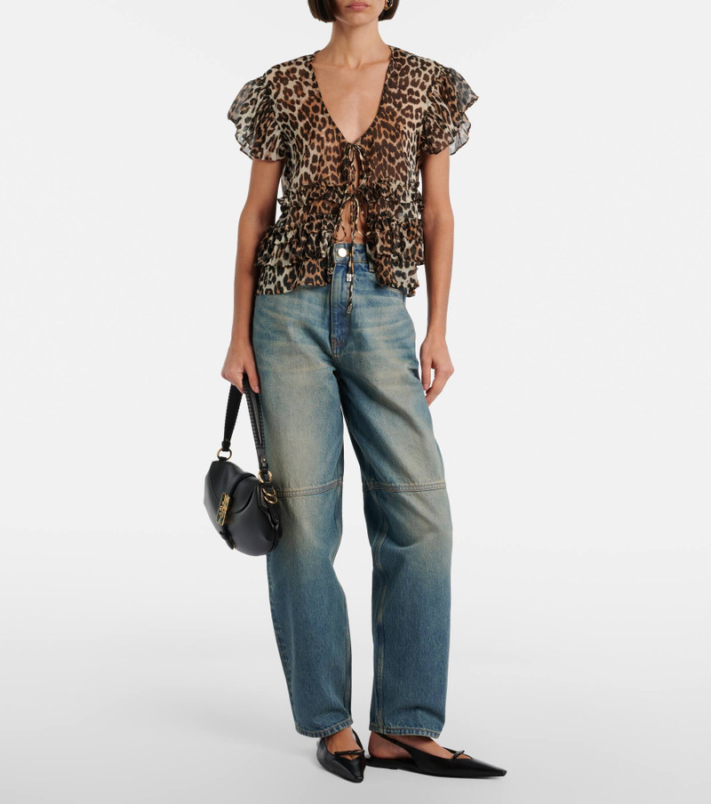 GANNI Stary barrel-leg jeans outlook