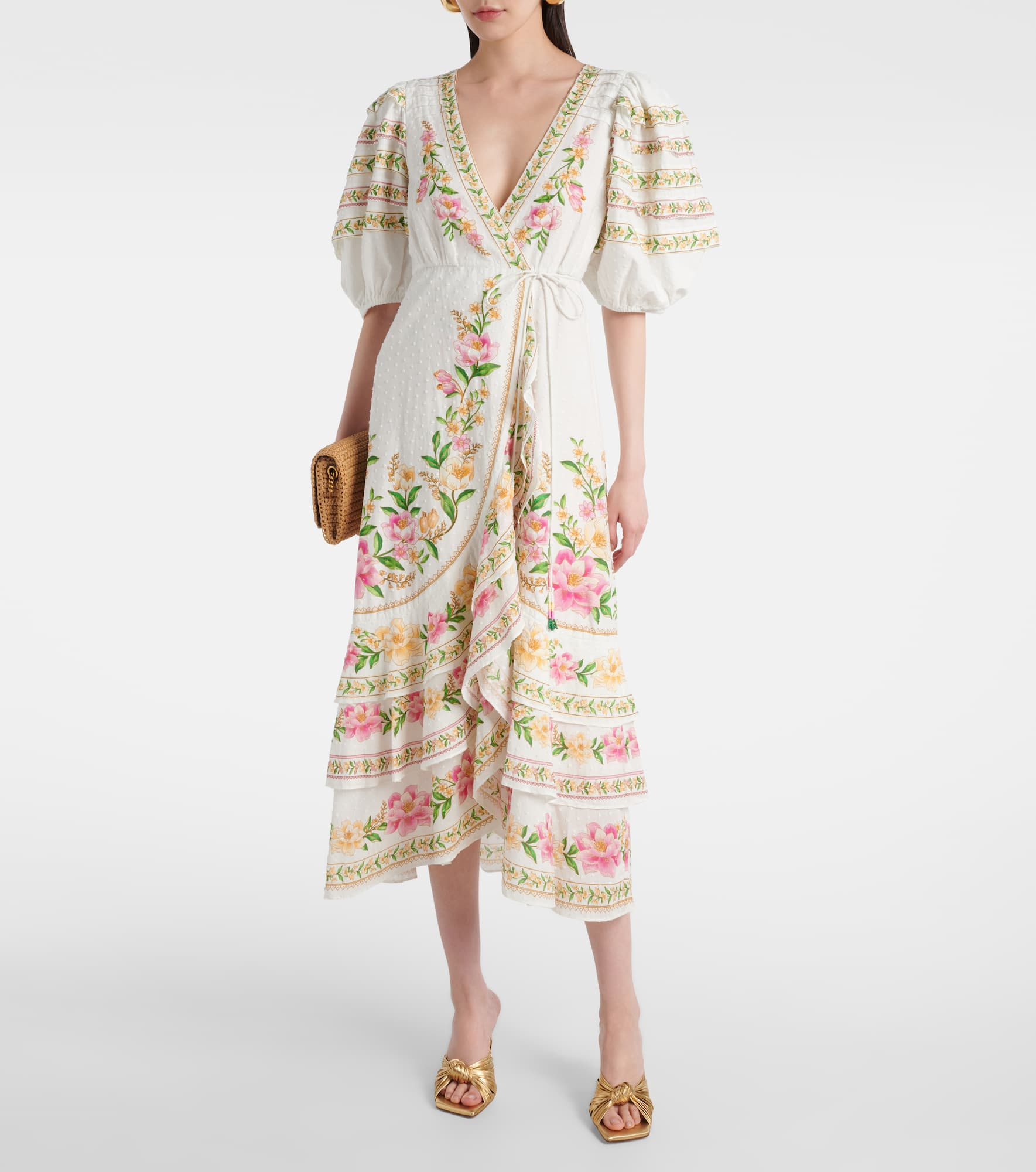 Floral cotton wrap dress - 2