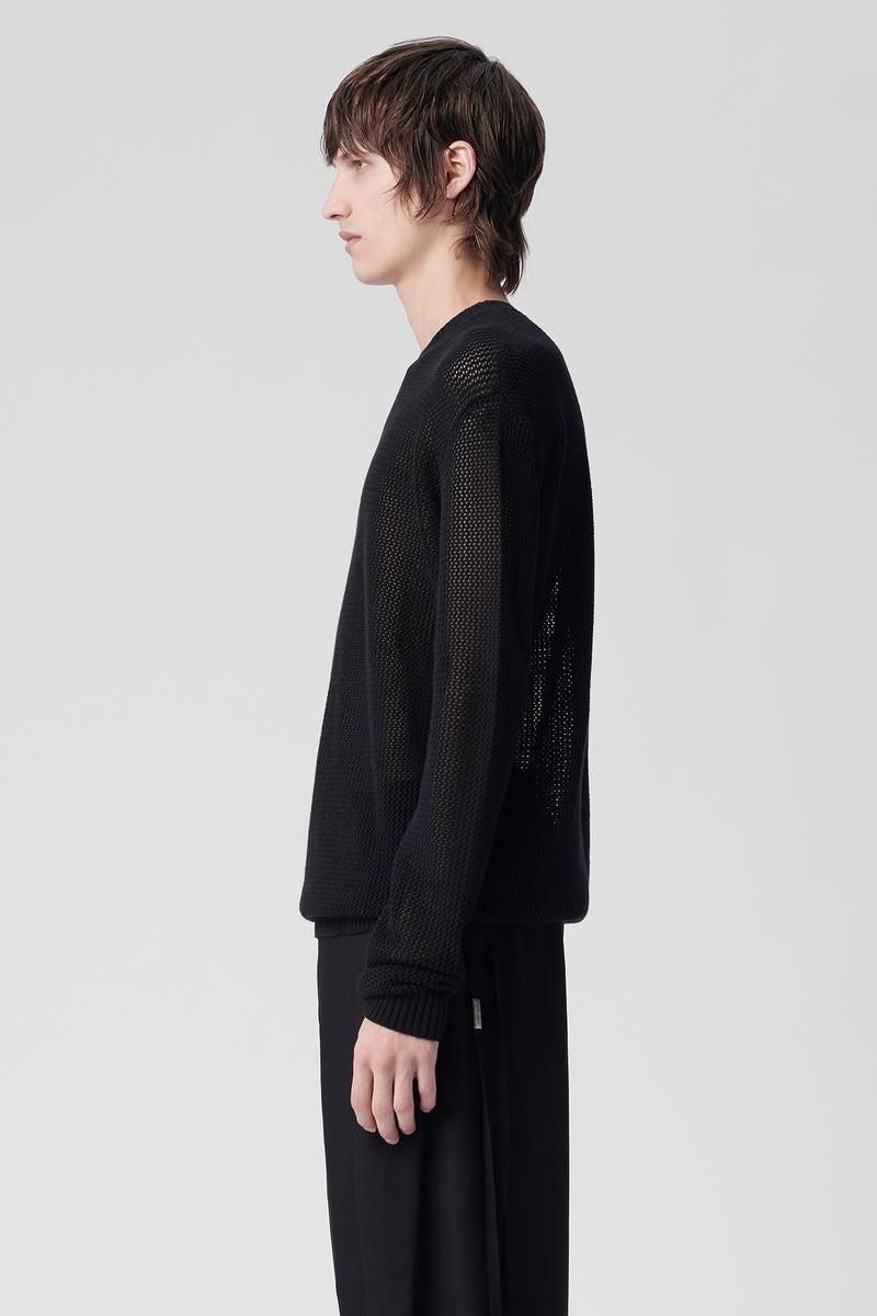 Ann Demeulemeester Manus Cotton Crochet Knit Sweater outlook