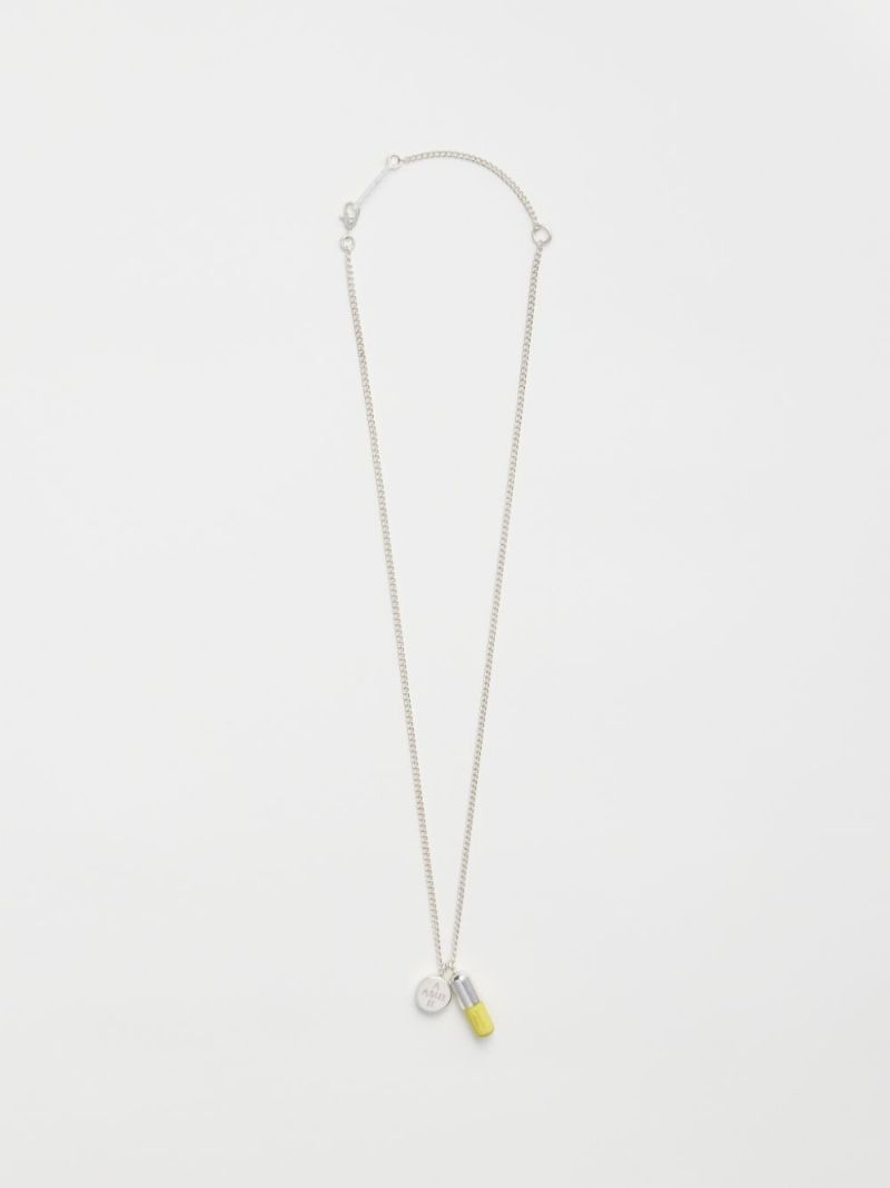 sterling silver Pill charm necklace - 4