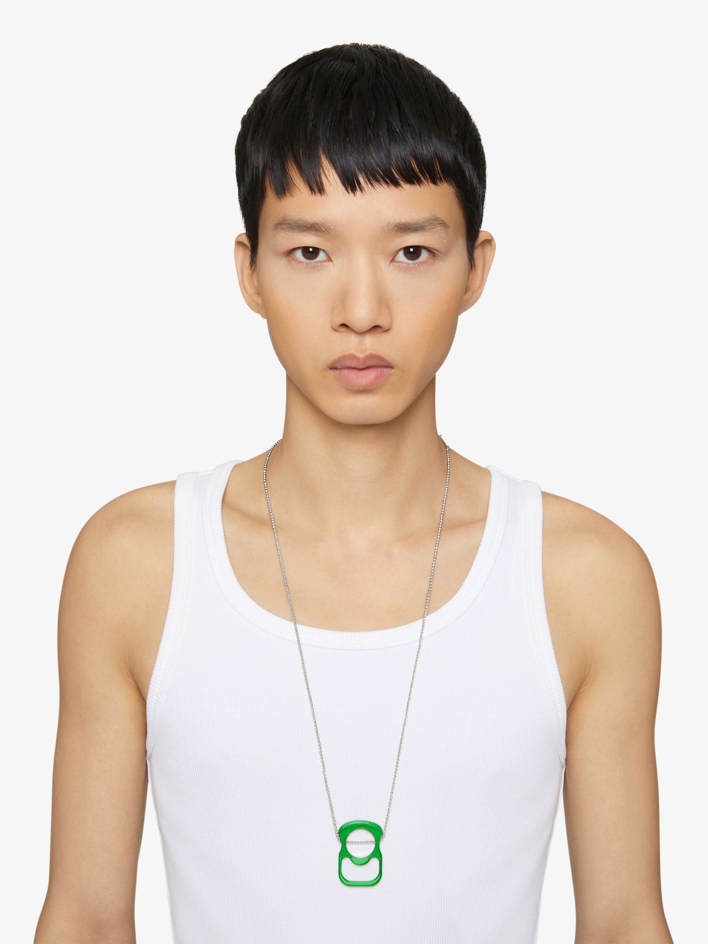 G CAN NECKLACE IN METAL AND ENAMEL - 3