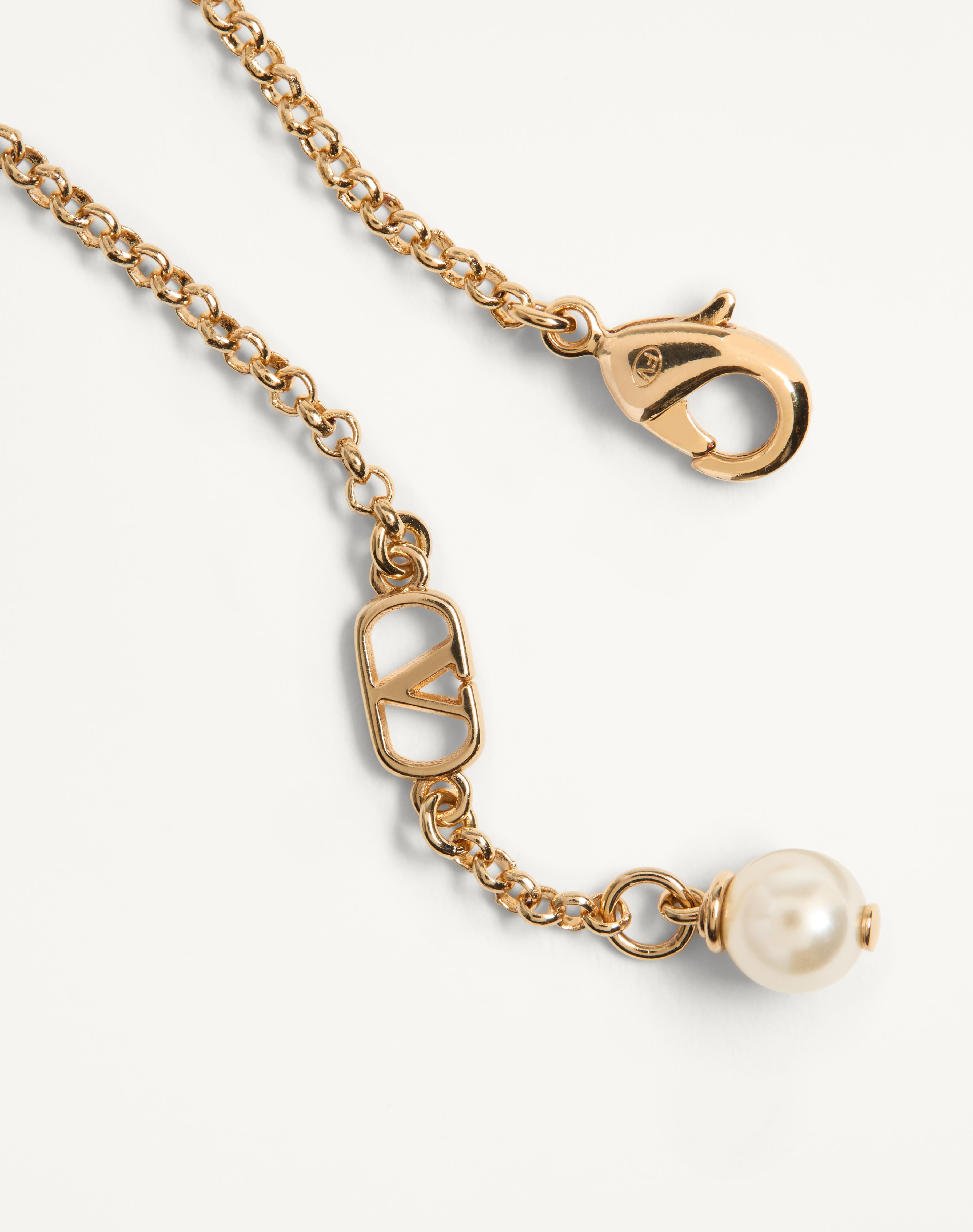 OVAL BRACELET IN METAL AND SWAROVSKI® PEARL - 3