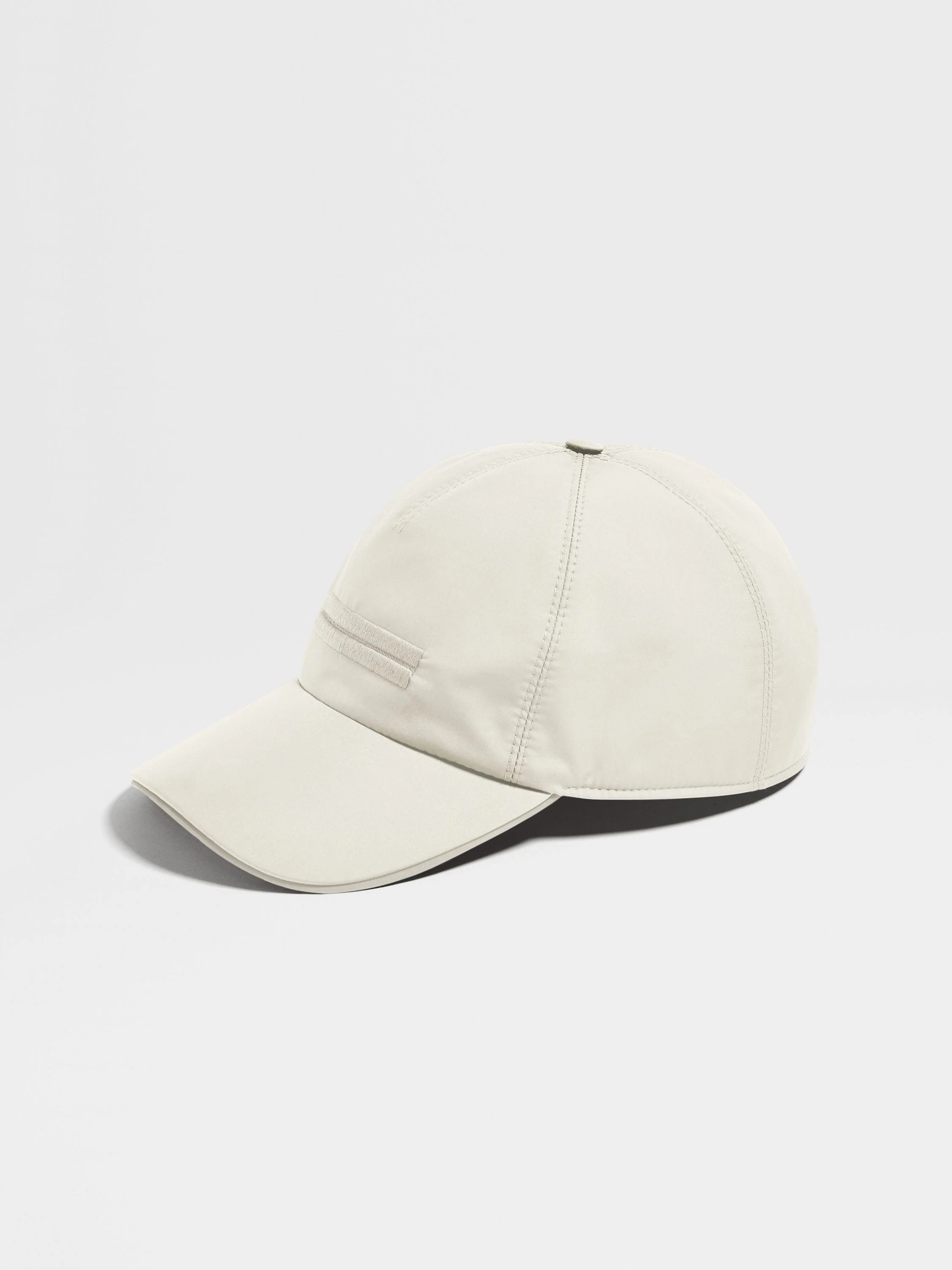 WHITE TECHNICAL FABRIC BASEBALL CAP - 1