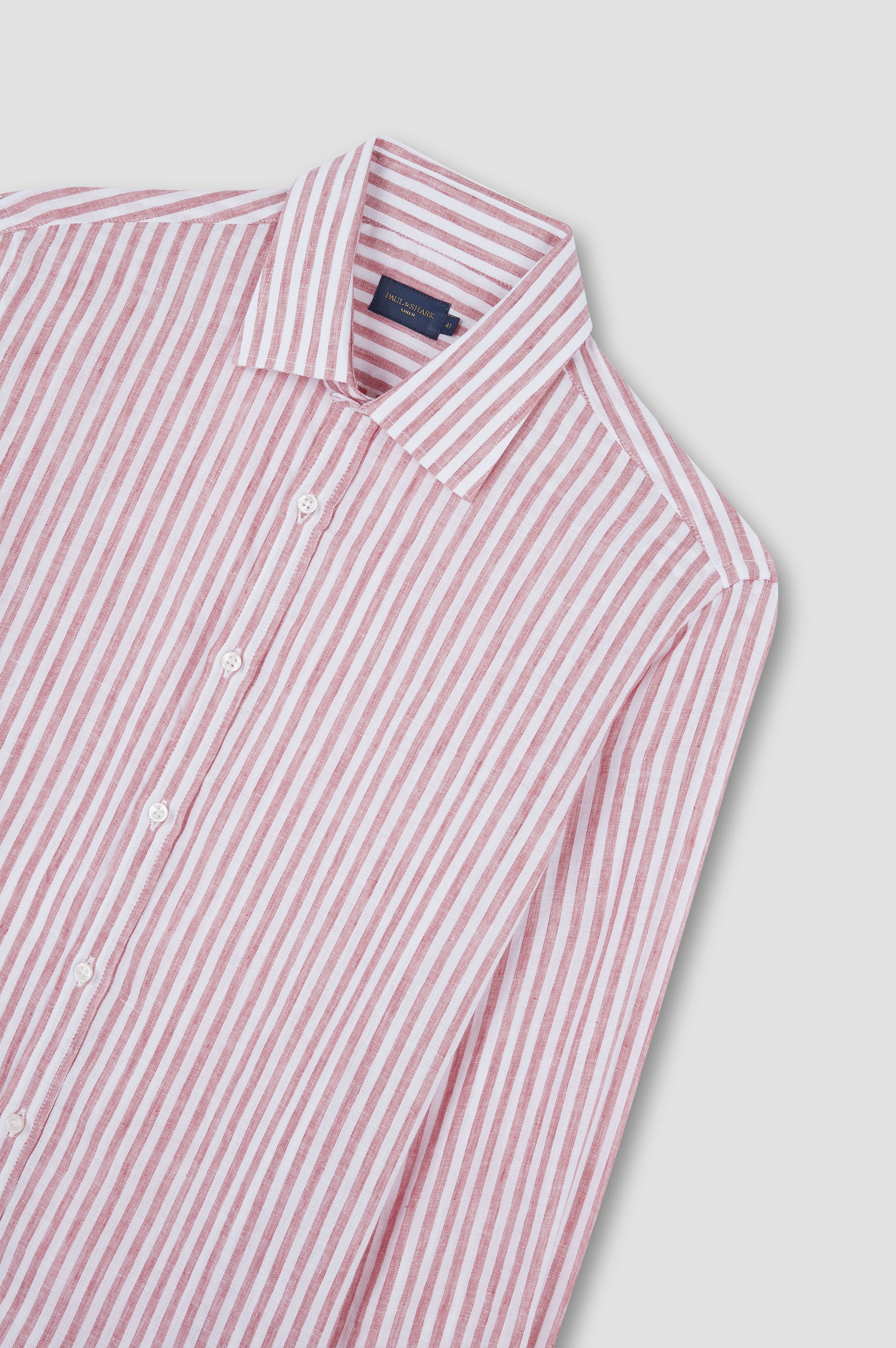 LINEN SHIRT WITH FRENCH COLLAR - 5