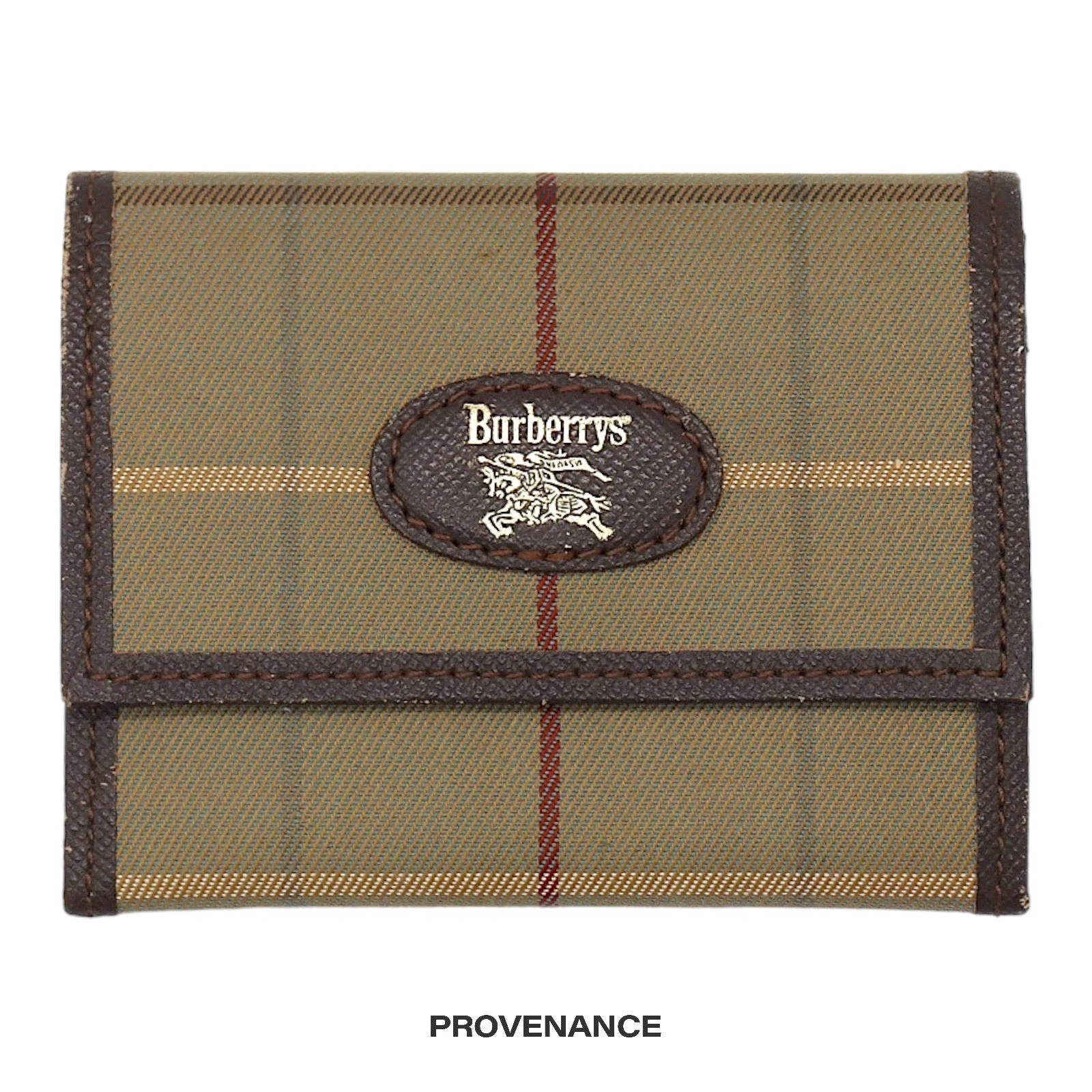 Burberry Horizontal Gusset Snap Coin Wallet - Nova Check - 1