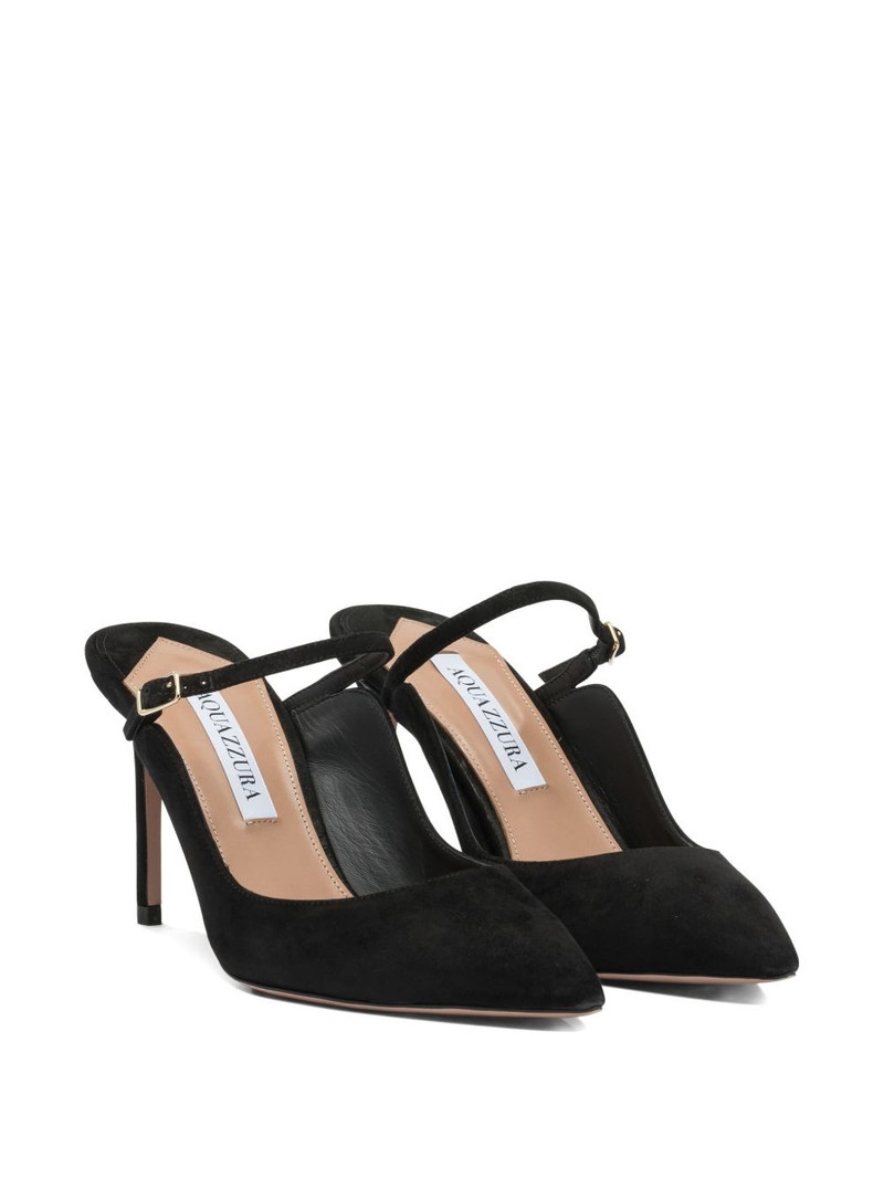 AQUAZZURA ankle-strap suede pumps outlook