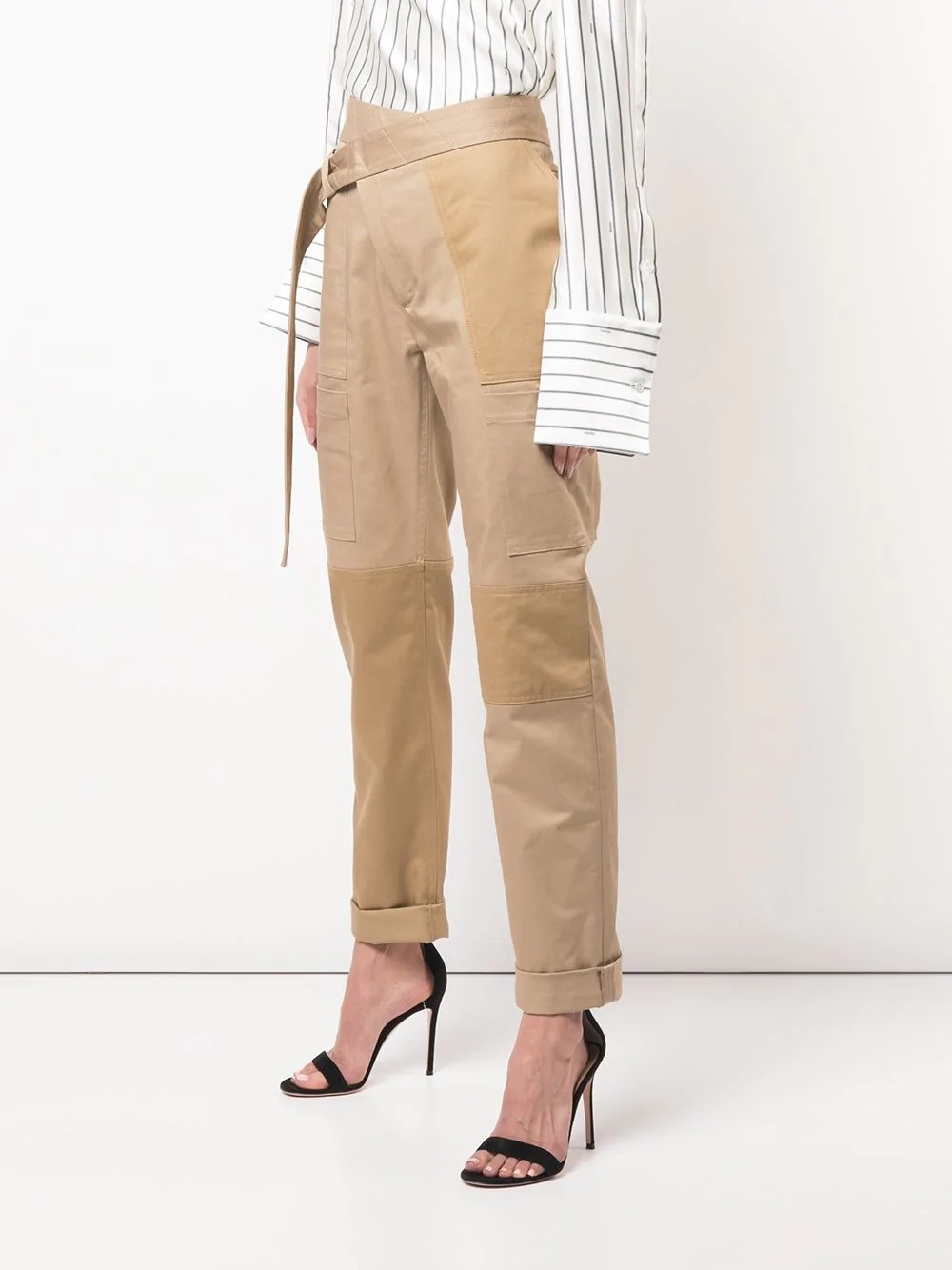 straight leg cargo trousers - 3