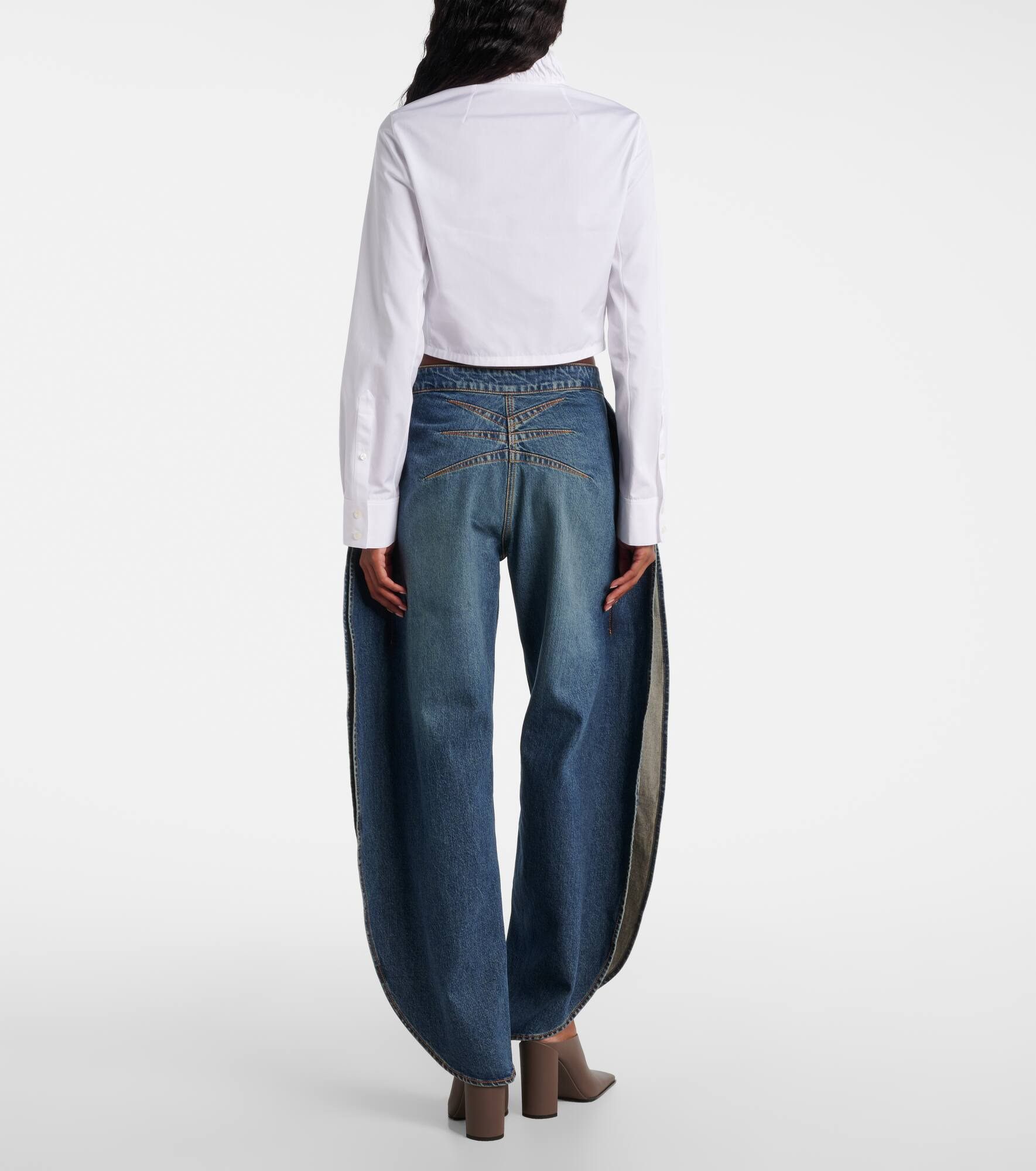 Petal mid-rise barrel-leg jeans - 3