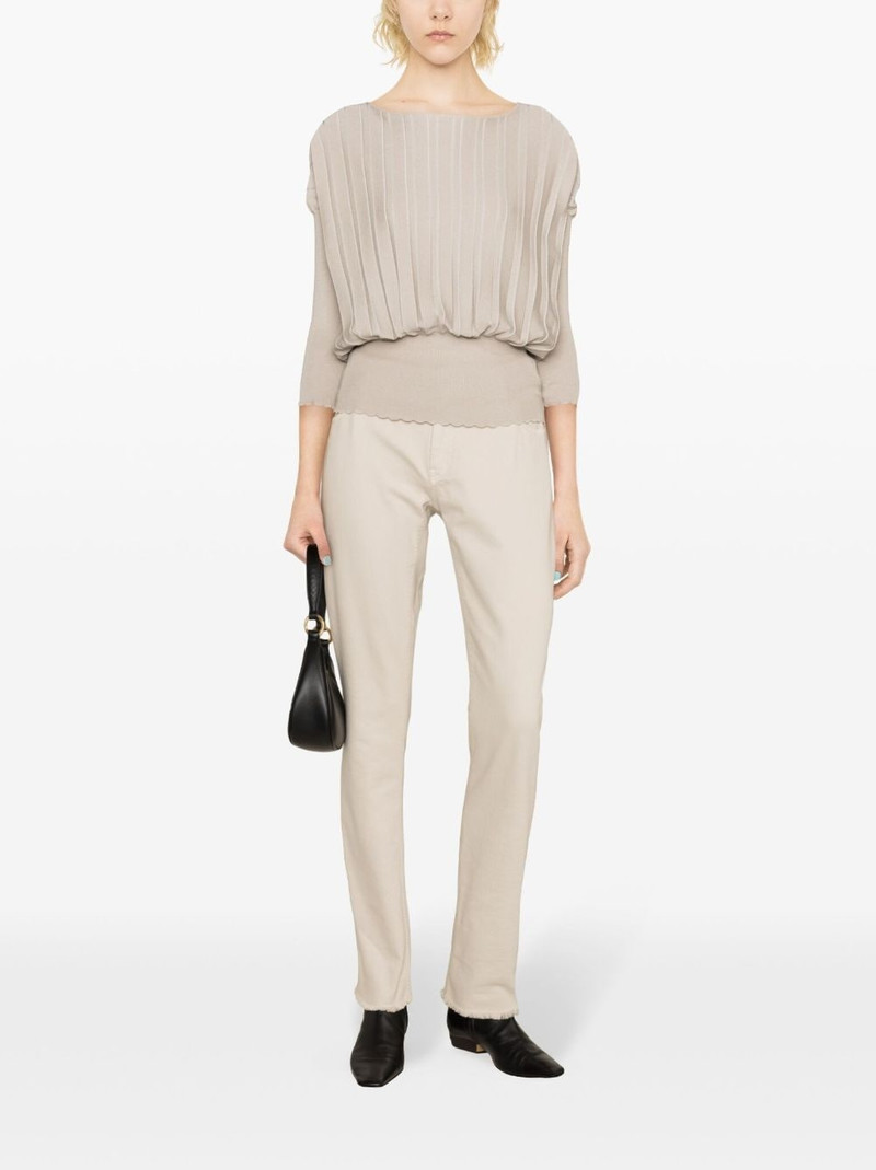 AGNONA drop-shoulder ribbed jumper outlook
