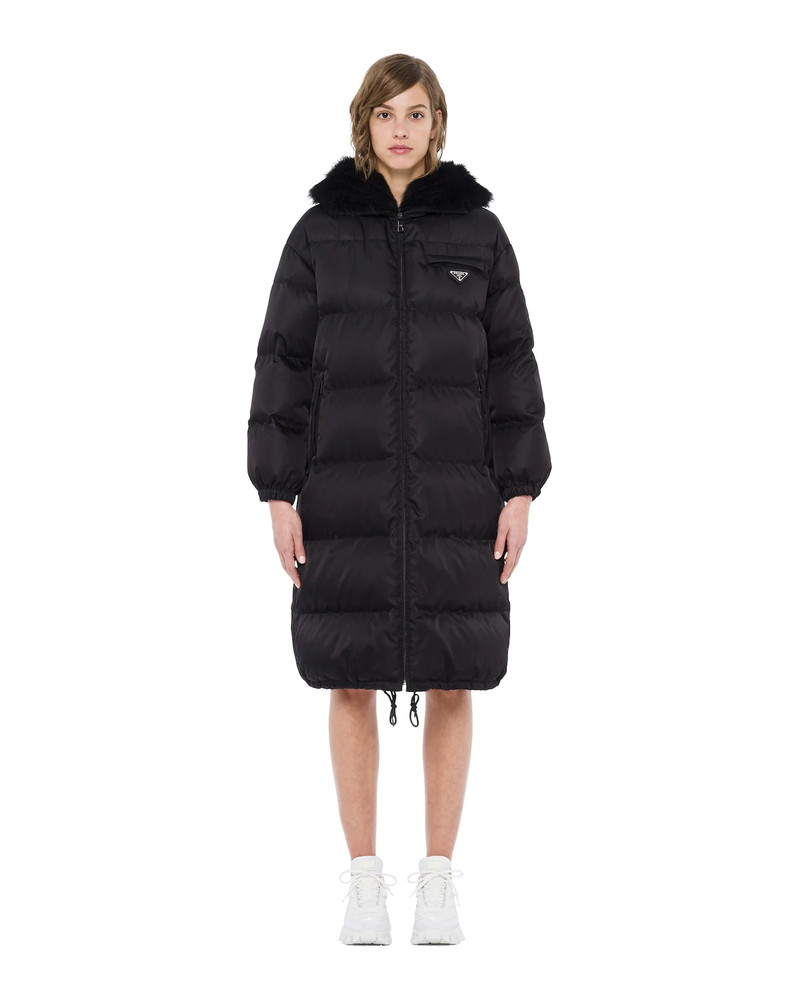 Prada Re-Nylon gabardine puffer coat outlook