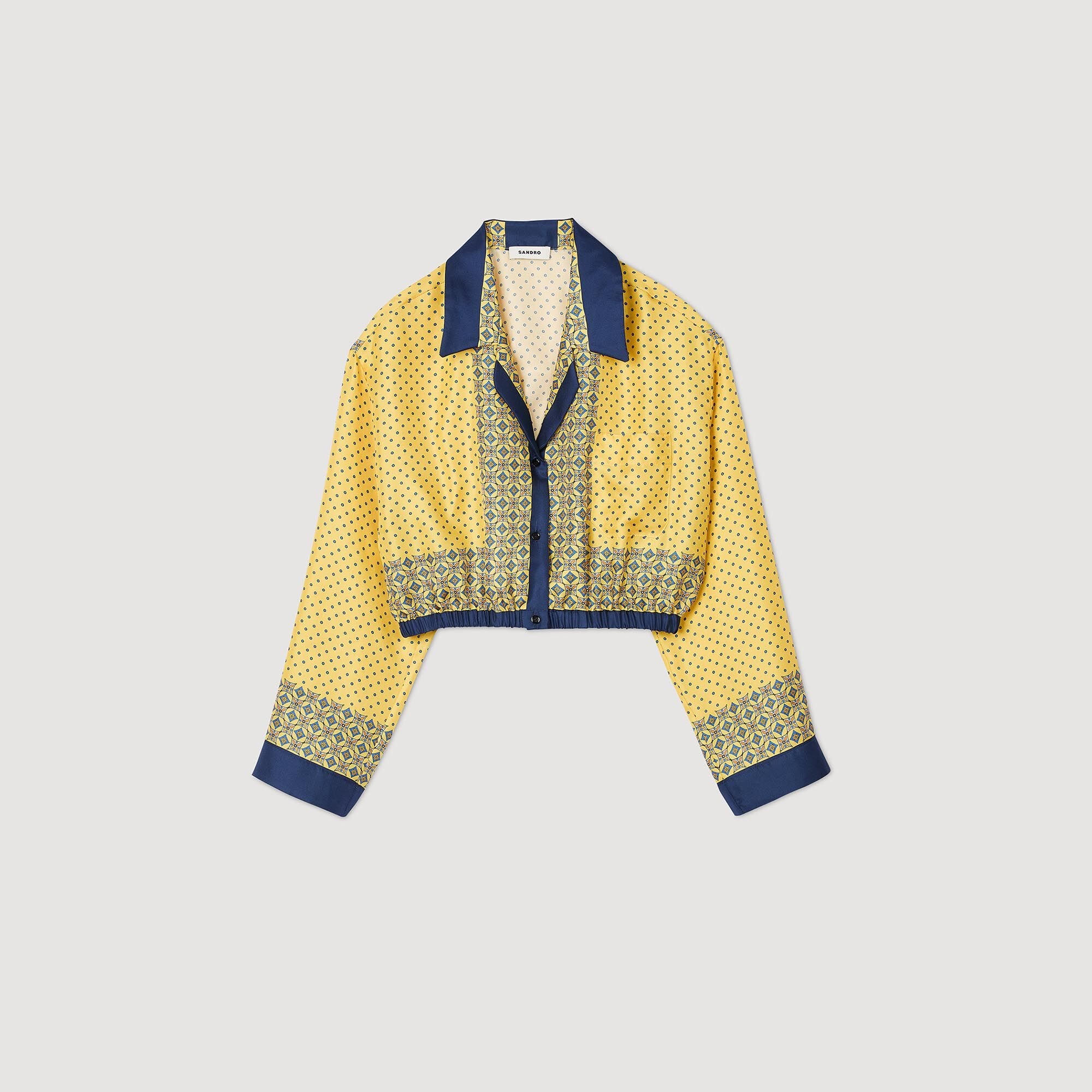 SHORT PATTERNED FLOWING SHIRT - 1