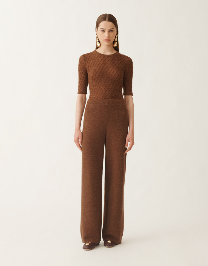 Wool and silk trousers with sequins 3