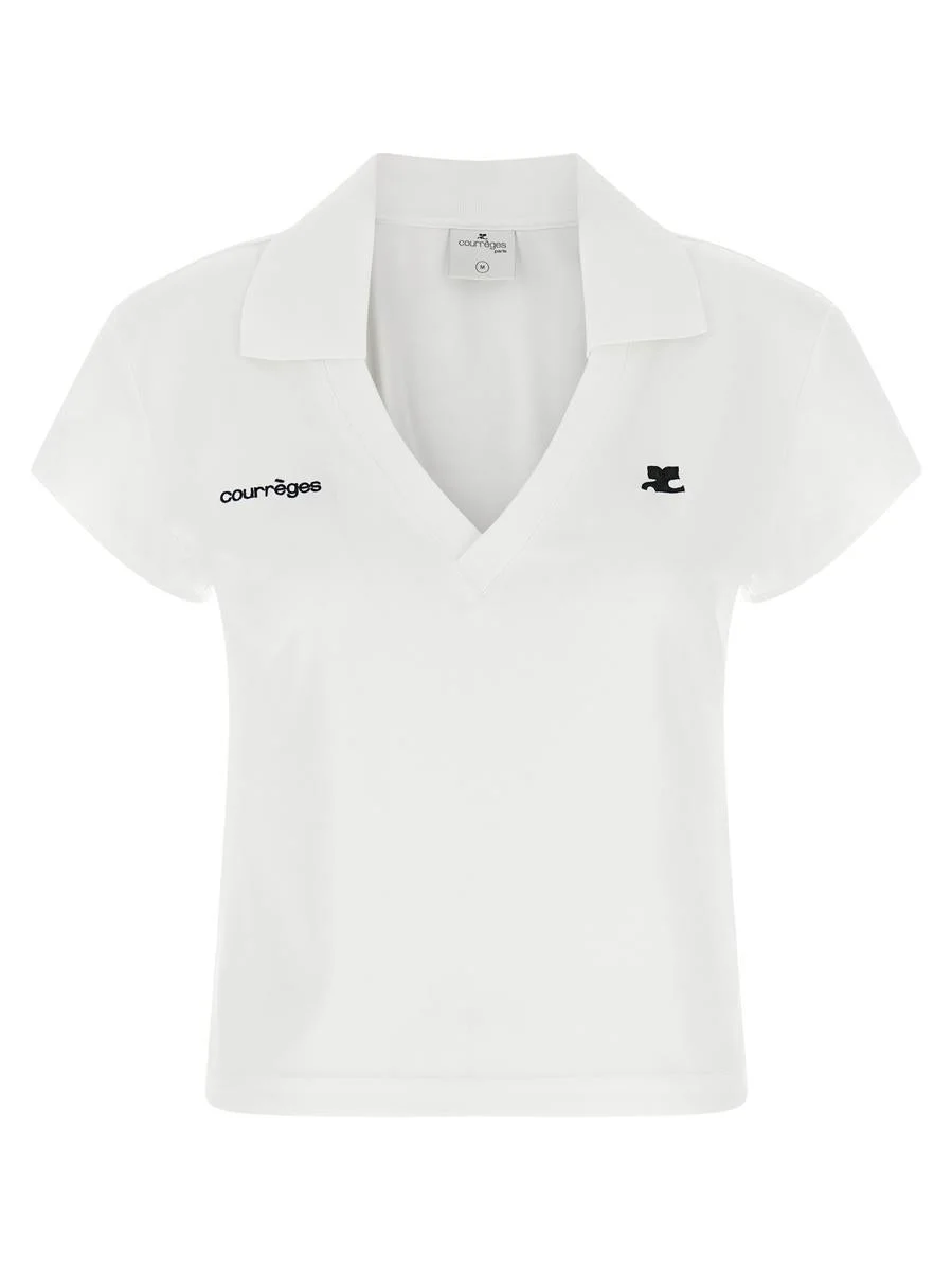 Courrèges 'Sports Cropped' T-Shirt - 1