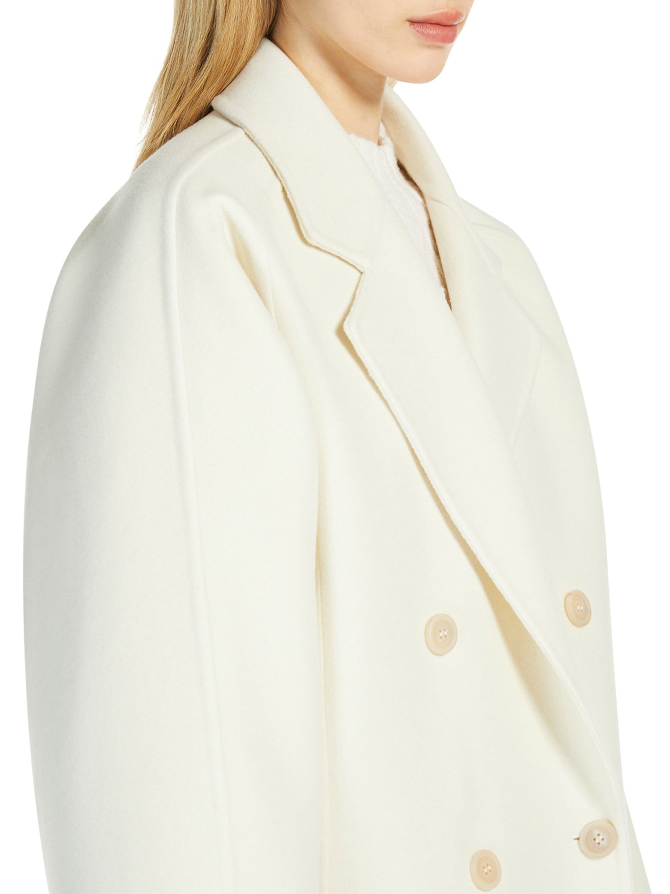SHORT WOOL AND CASHMERE COAT - 5