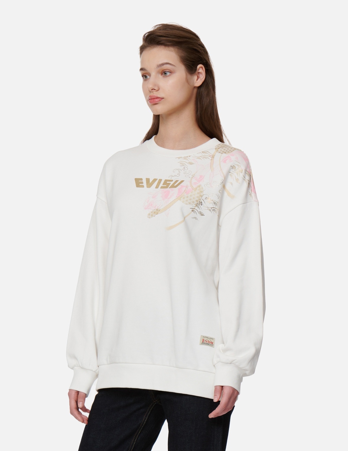 TATTOO KOI WITH JAPANESE PATTERN PRINT SWEATSHIRT - 7