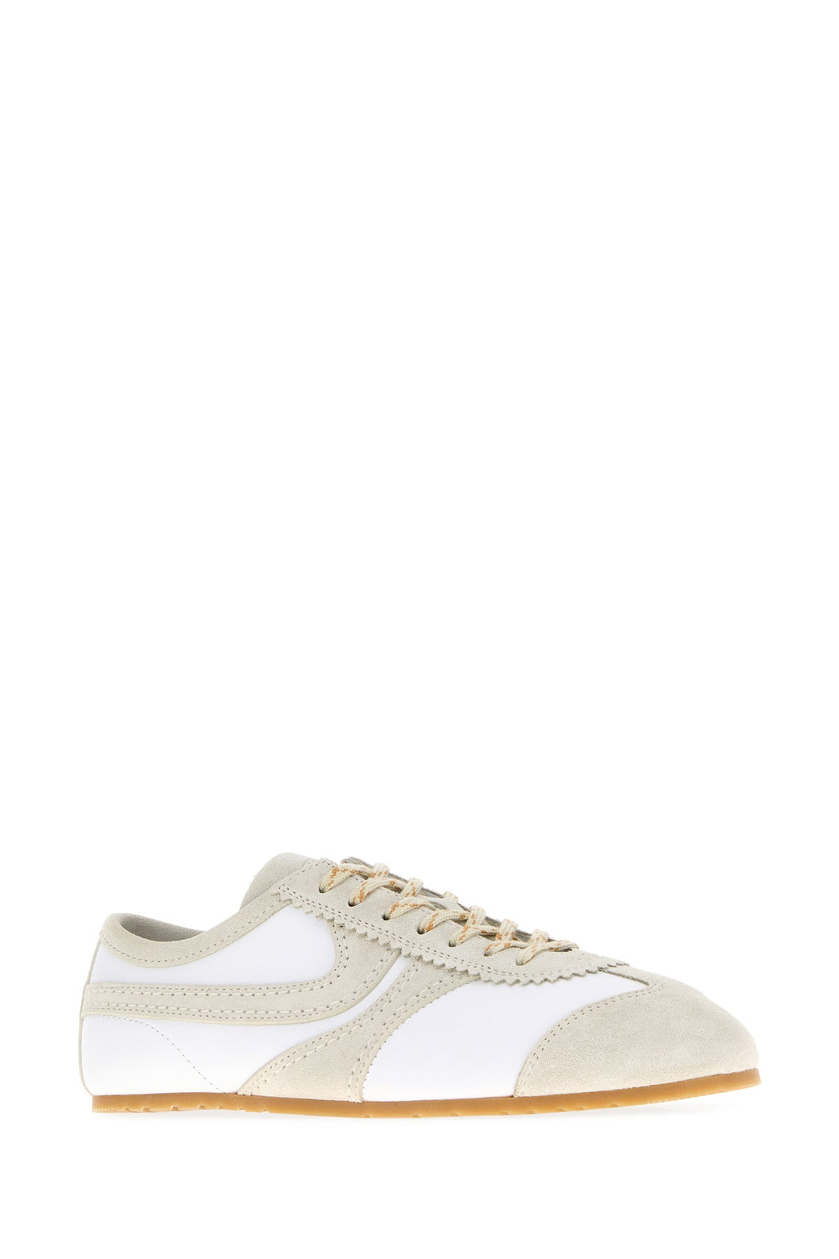 Two-tone leather and suede sneakers - 2