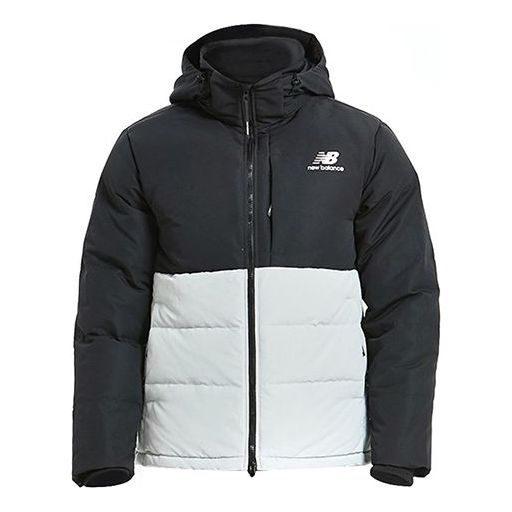 New Balance Windproof Lifestyle Down Jacket 'Black White' AMJ93551-LAN - 1