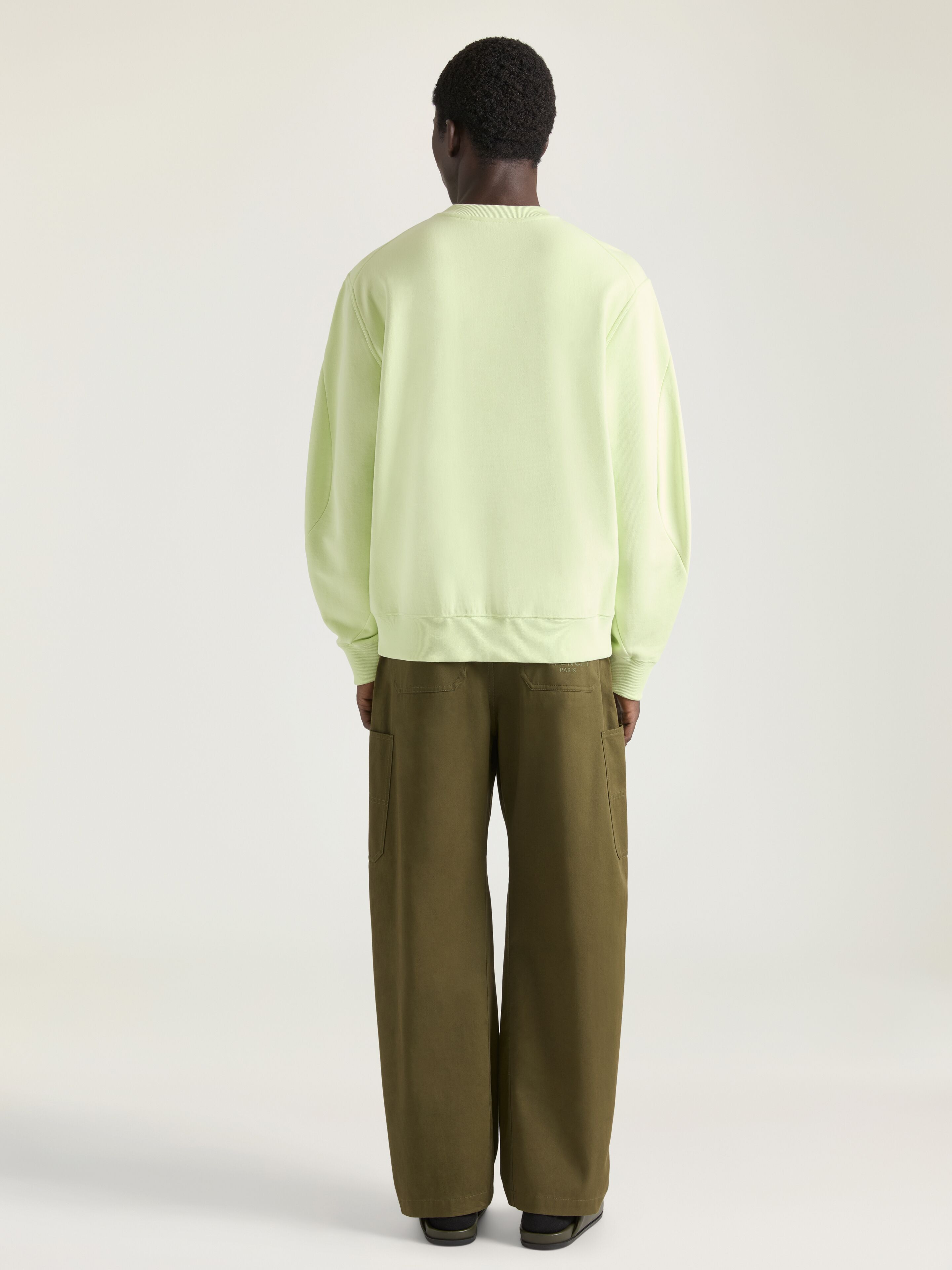 COUTURE SEAM TROUSERS IN COTTON EMBROIDERED GIVENCHY PARIS - 4
