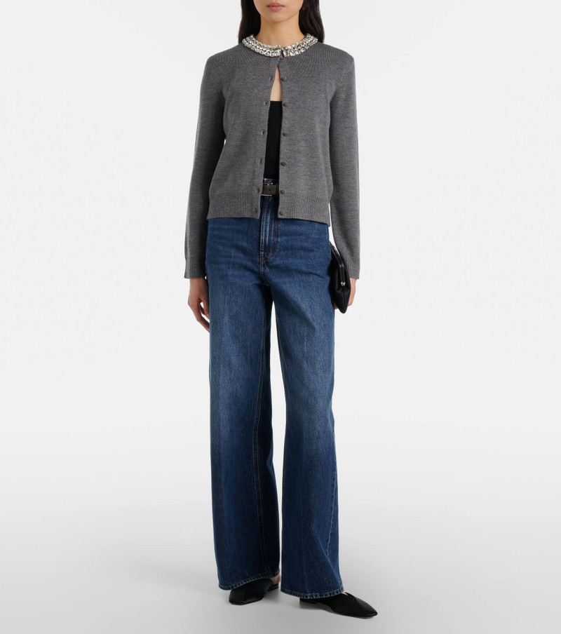 VERONICA BEARD Daro embellished wool cardigan outlook