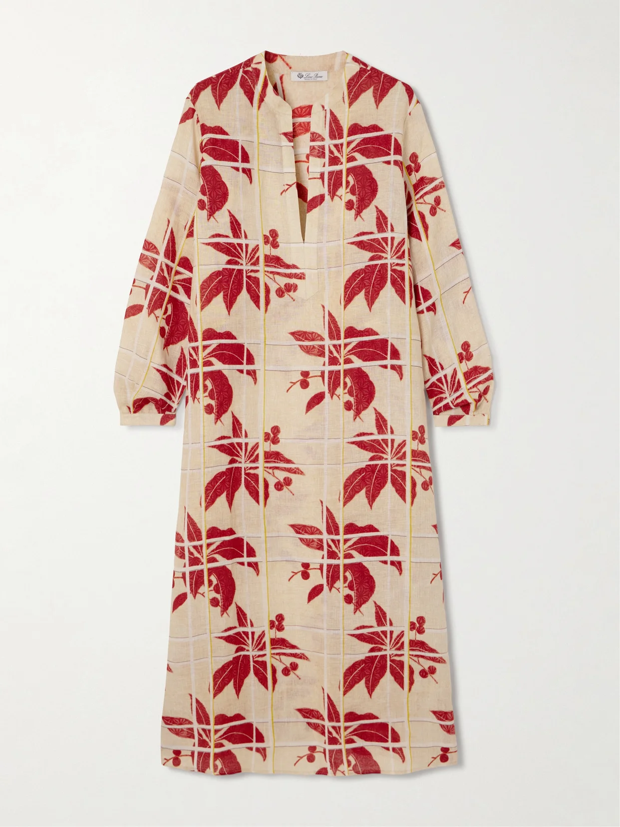 Floral-print Linen Kaftan - 1