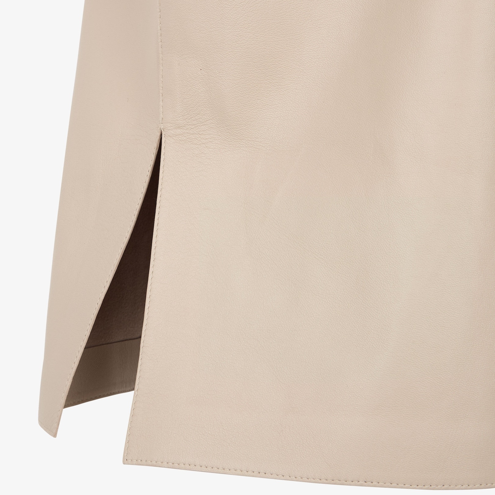 Beige nappa leather top - 3