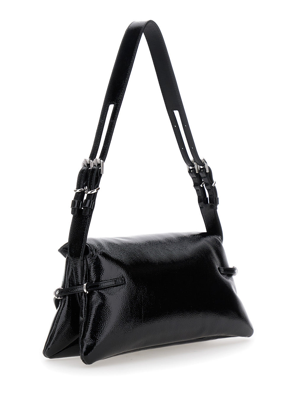 Givenchy Women 'Ptit Voyou' Black Shoulder Bag With Logo Lettering On The Front And Adjustable Shoul - 3