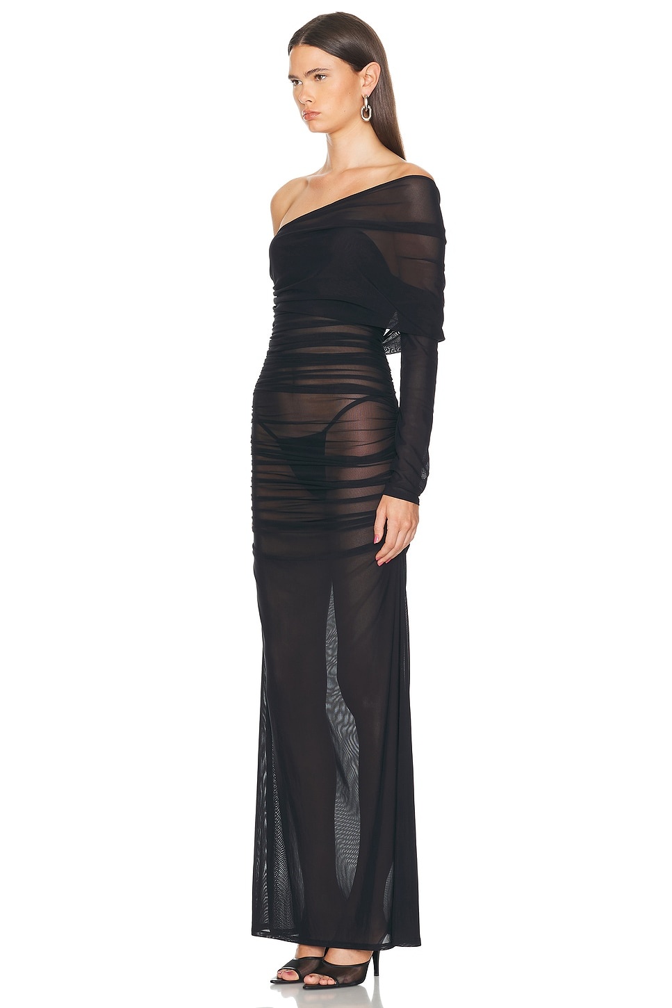 Draped Mini Gown - 3