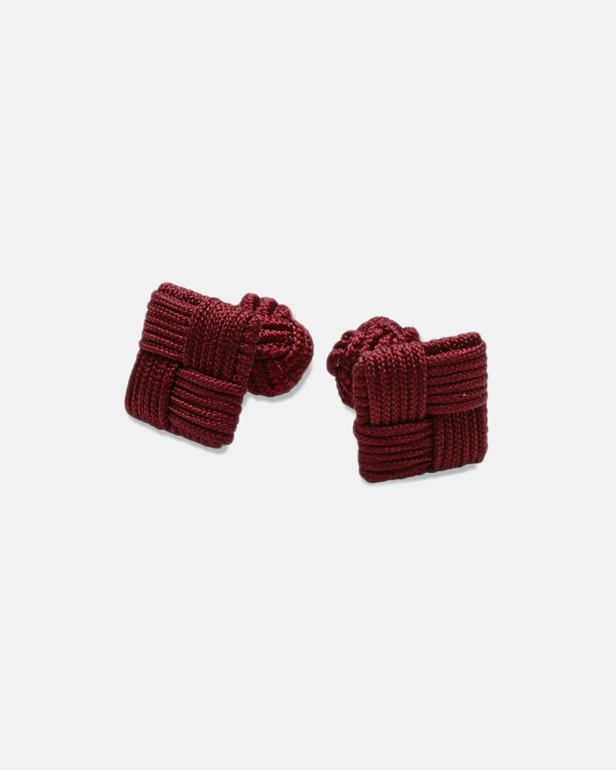 DARK RED COMBO KNOT CUFFLINKS - 1