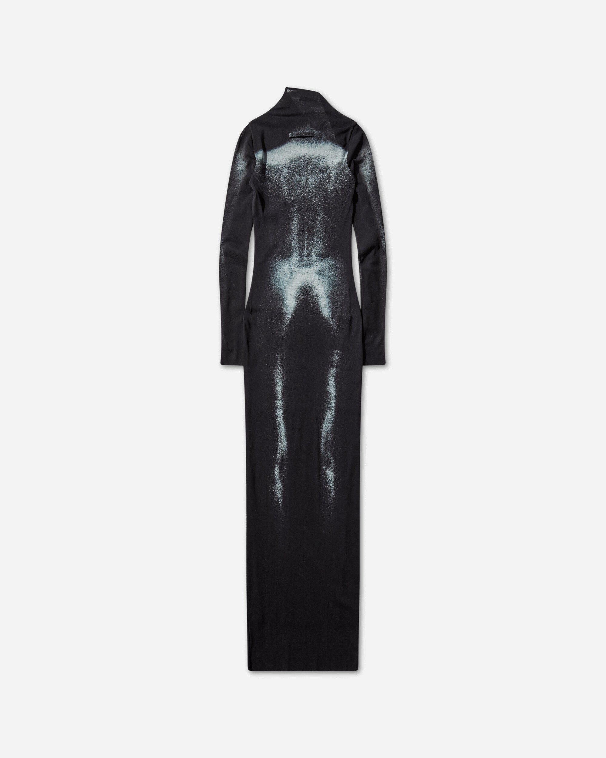 Women's Long Body Dust Dress Black / Silver - 2