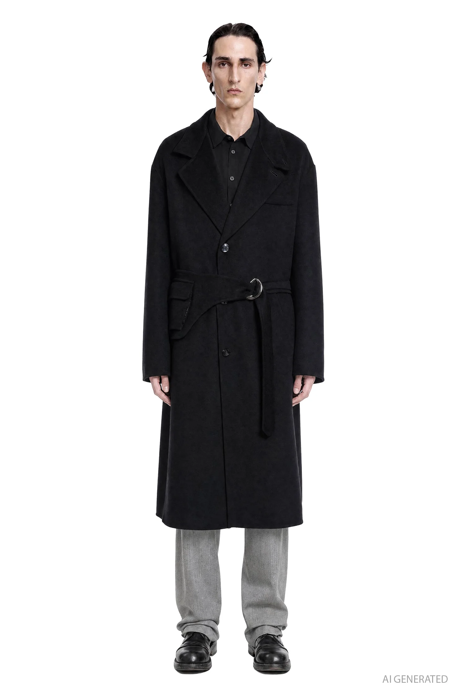Belted Cashmere Coat - 1