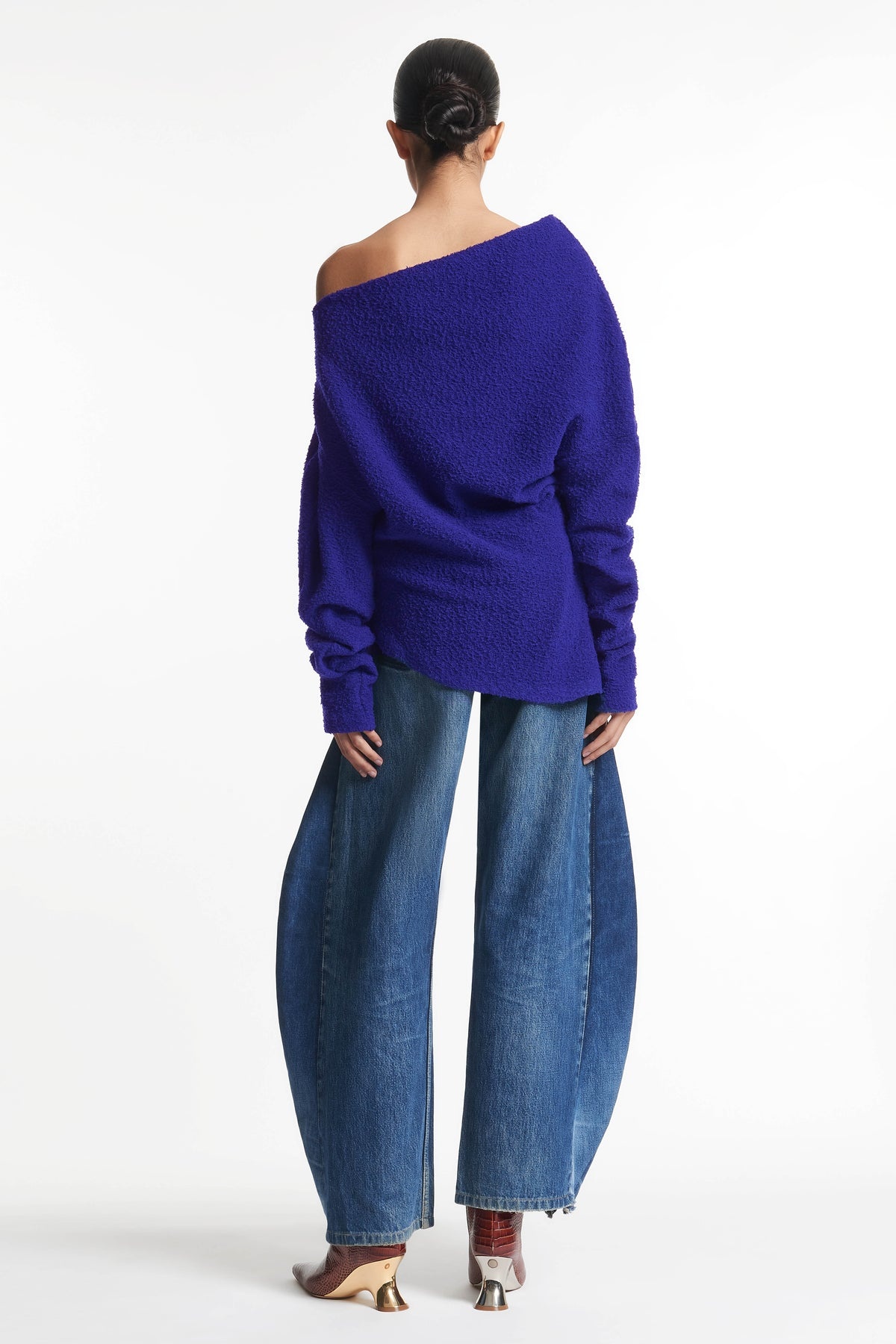 ASYMMETRIC LONGSLEEVE TOP PURPLE - 4