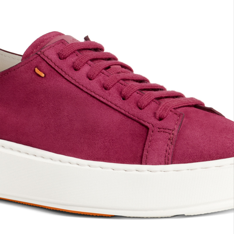 Women's red suede sneaker 5