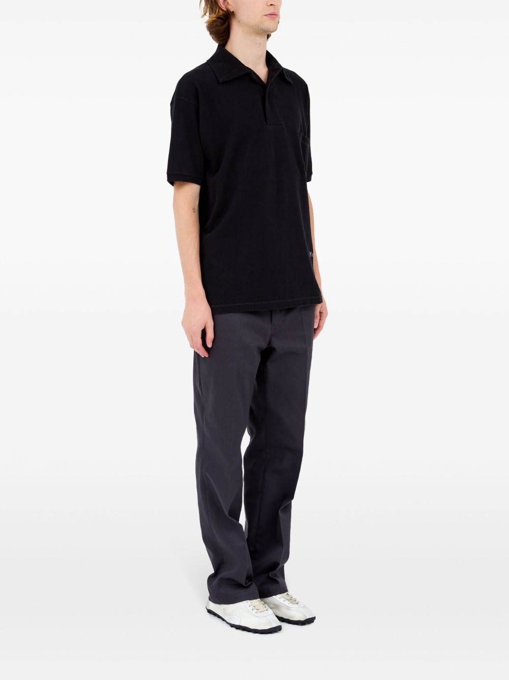 logo-print polo shirt - 3