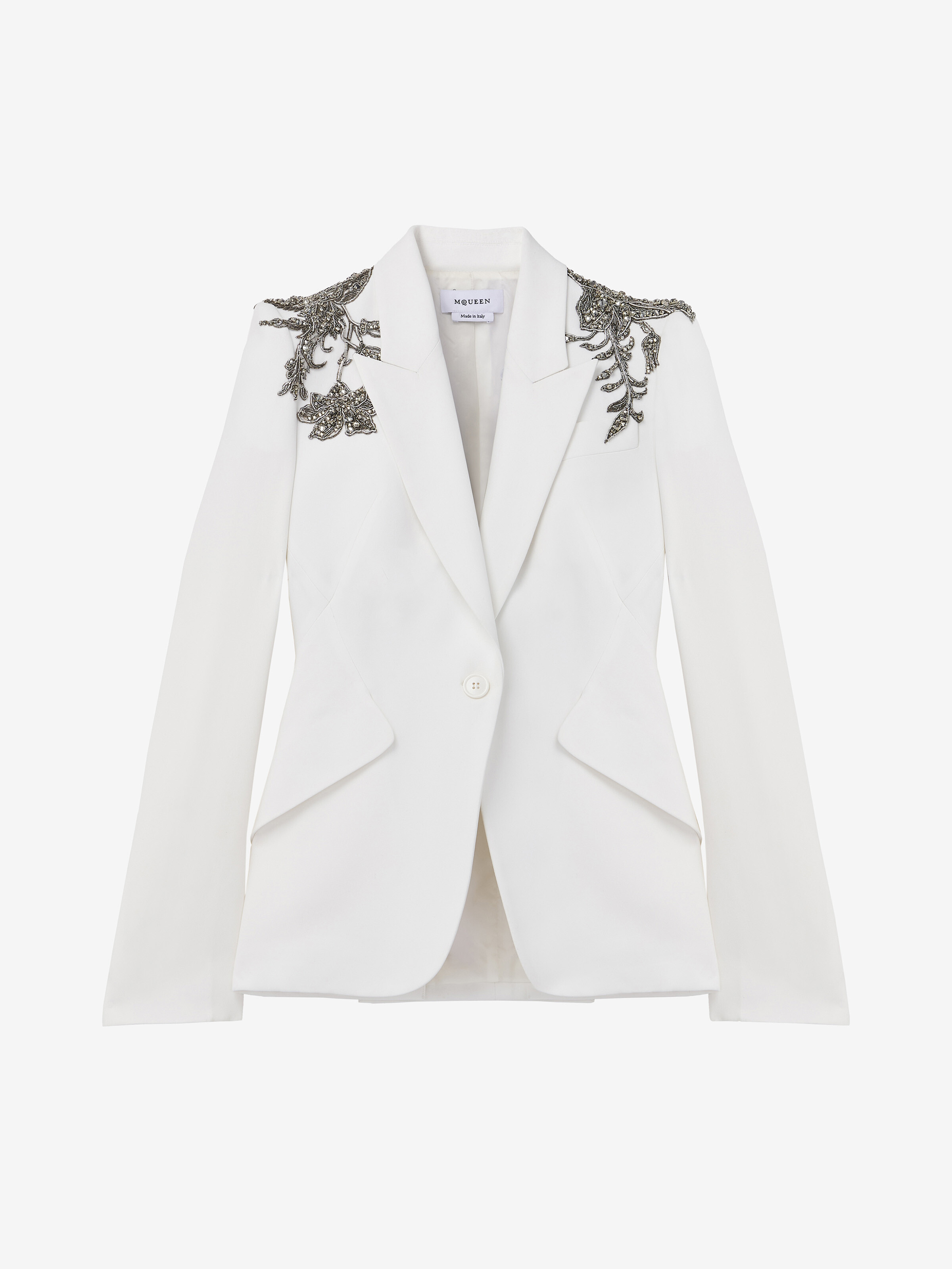 Silver Tattoo Peak Shoulder Jacket - 1