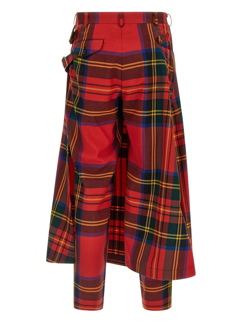 Comme des Garçons Homme Plus tartan-pattern kilt trousers outlook