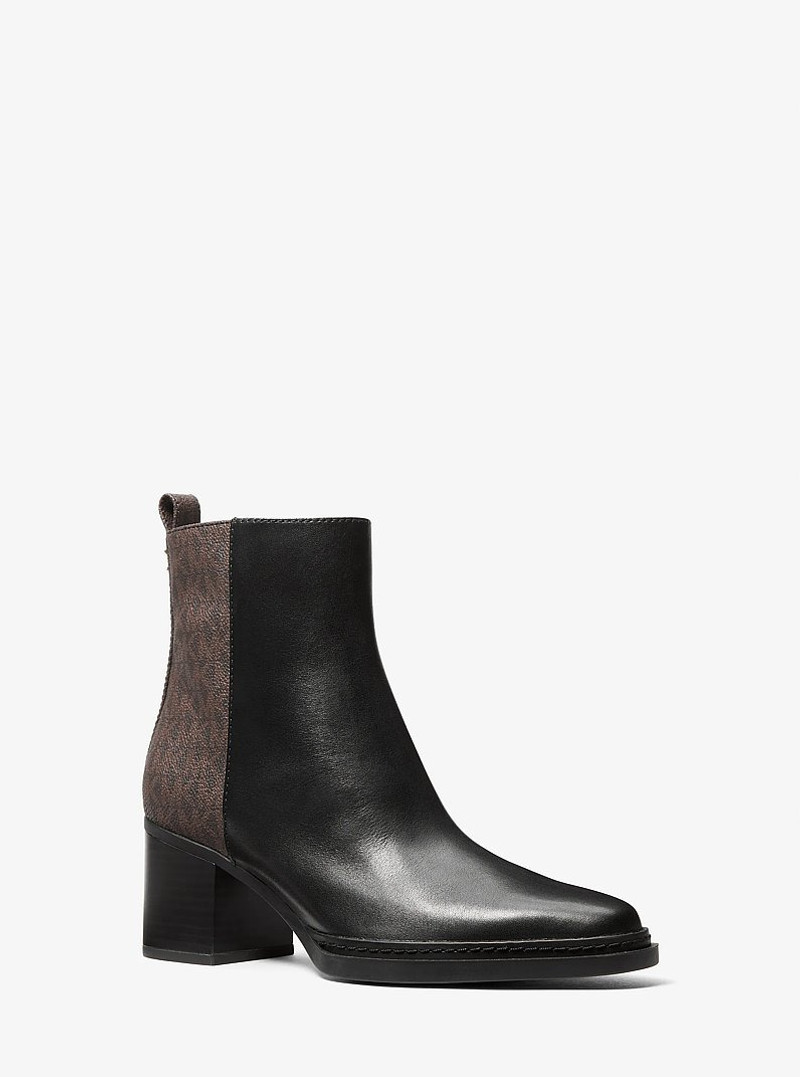 Lex Leather and Signature Logo Boot 1