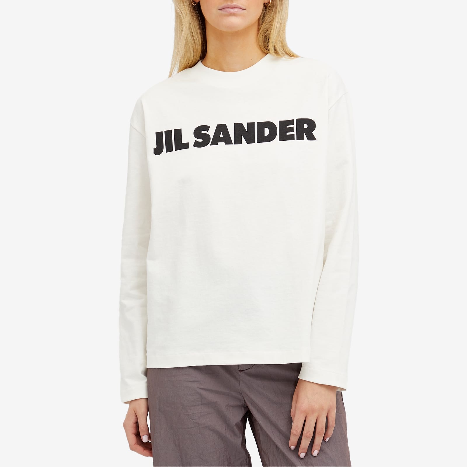 Jil Sander Long Sleeve Logo T-Shirt - 2