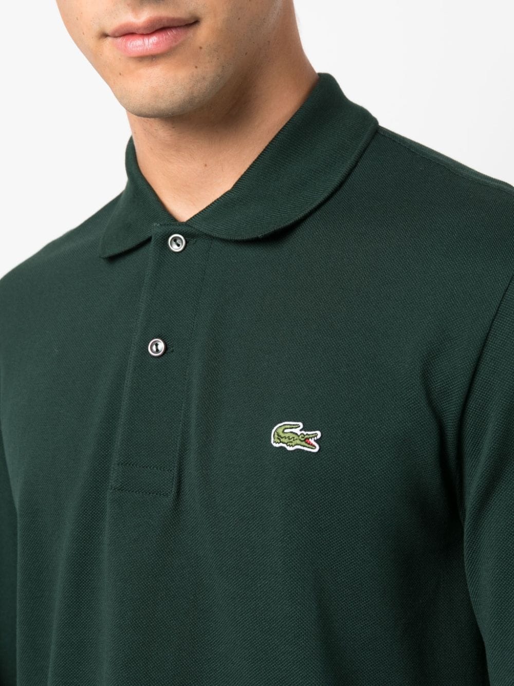 logo-patch cotton polo shirt - 5