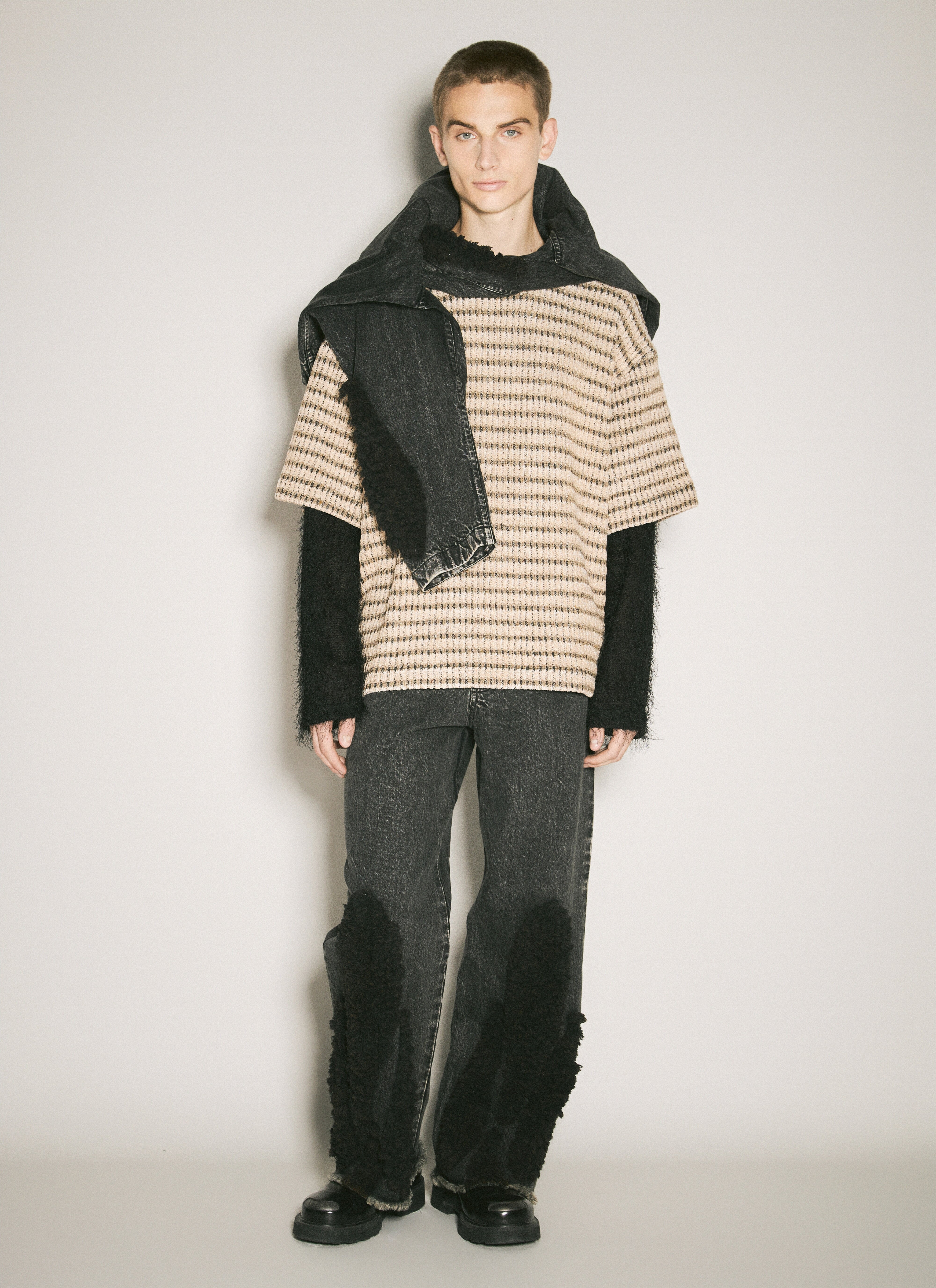 Double-Layered Sleeves Sweater - 2