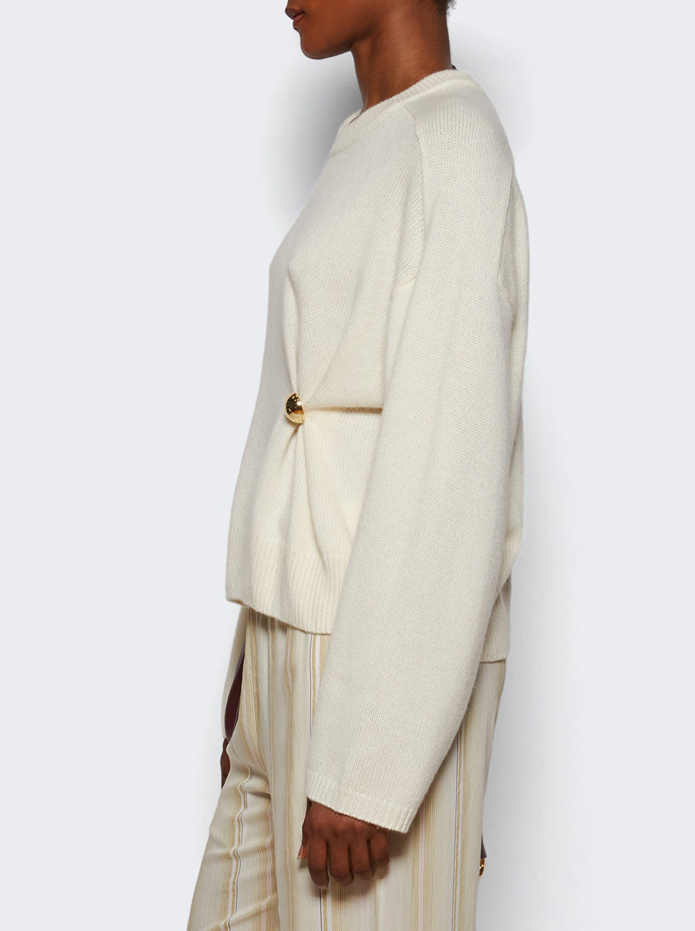 Bill Draped Sweater Ivory - 3
