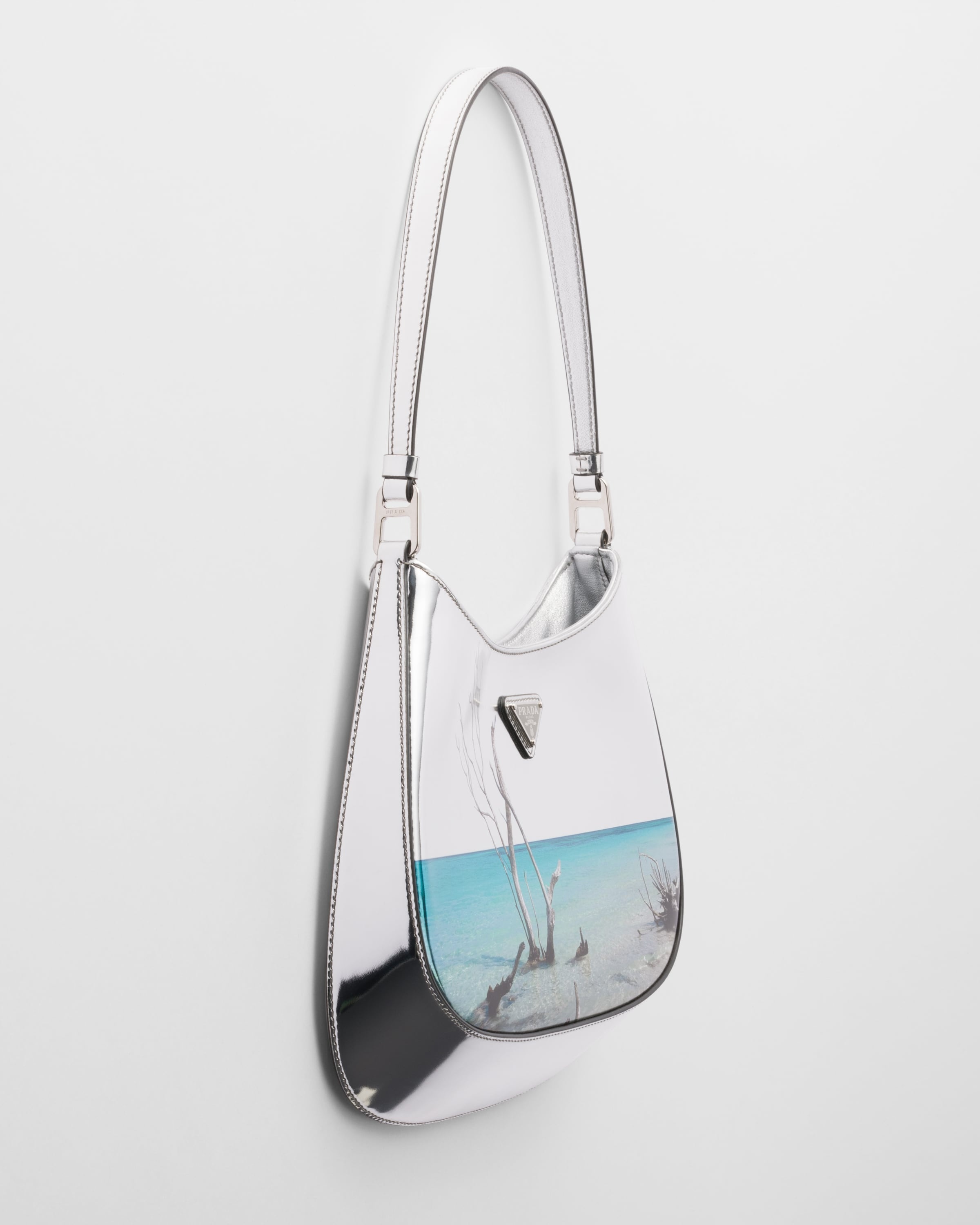 Prada Cleo printed brushed leather shoulder bag - 5