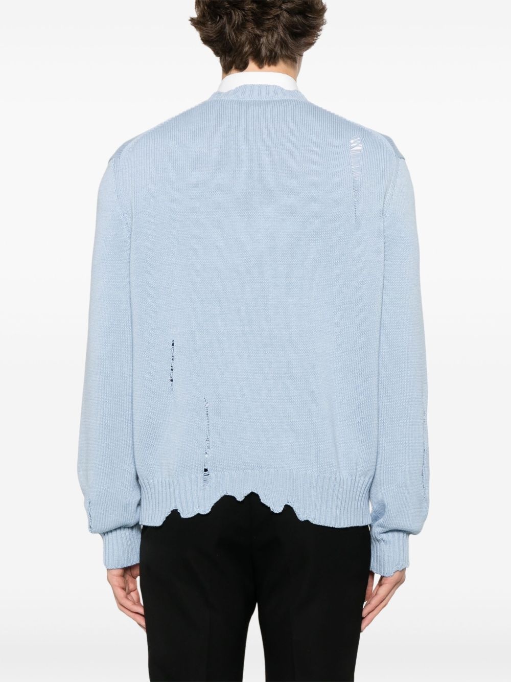 distressed skull sweater - 4