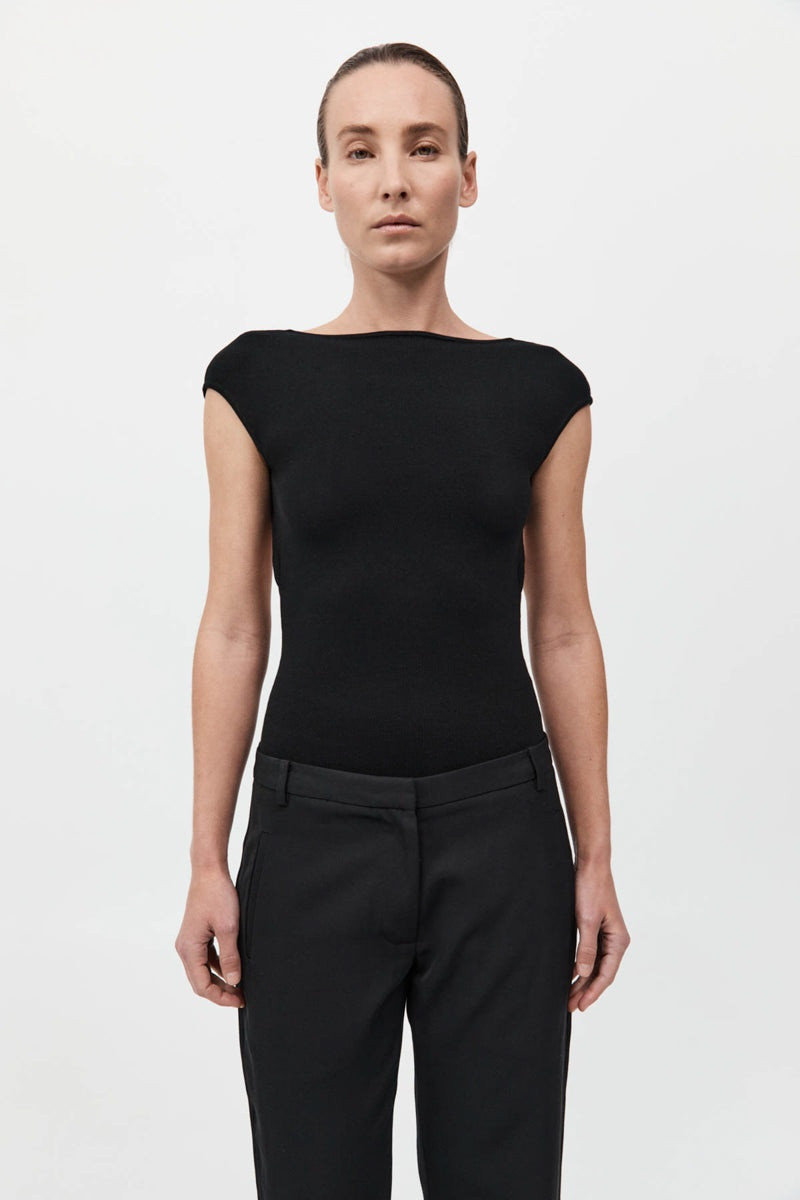 Sculpted Ballet Knit Top - Black 2