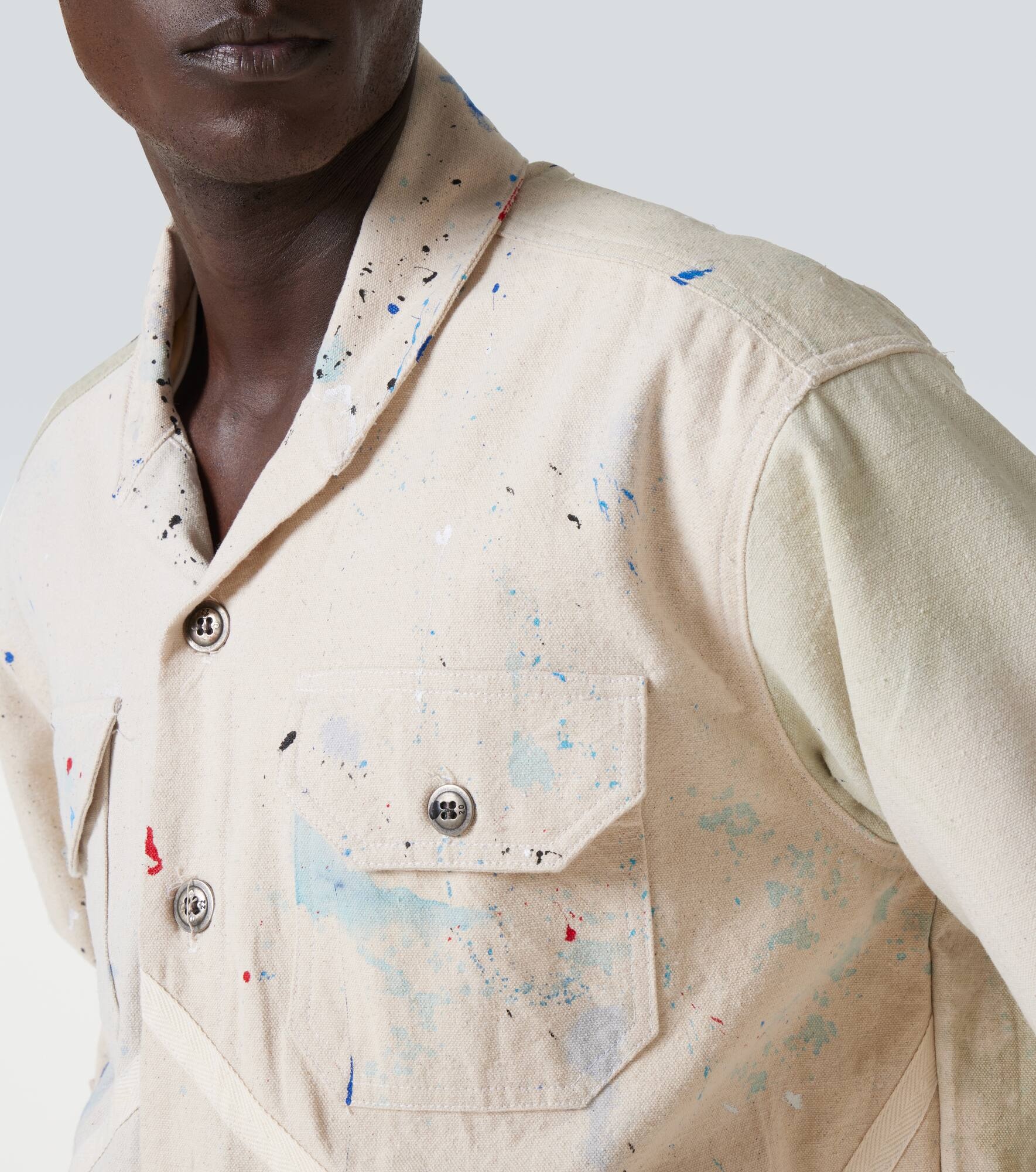 Painter printed cotton jacket - 5