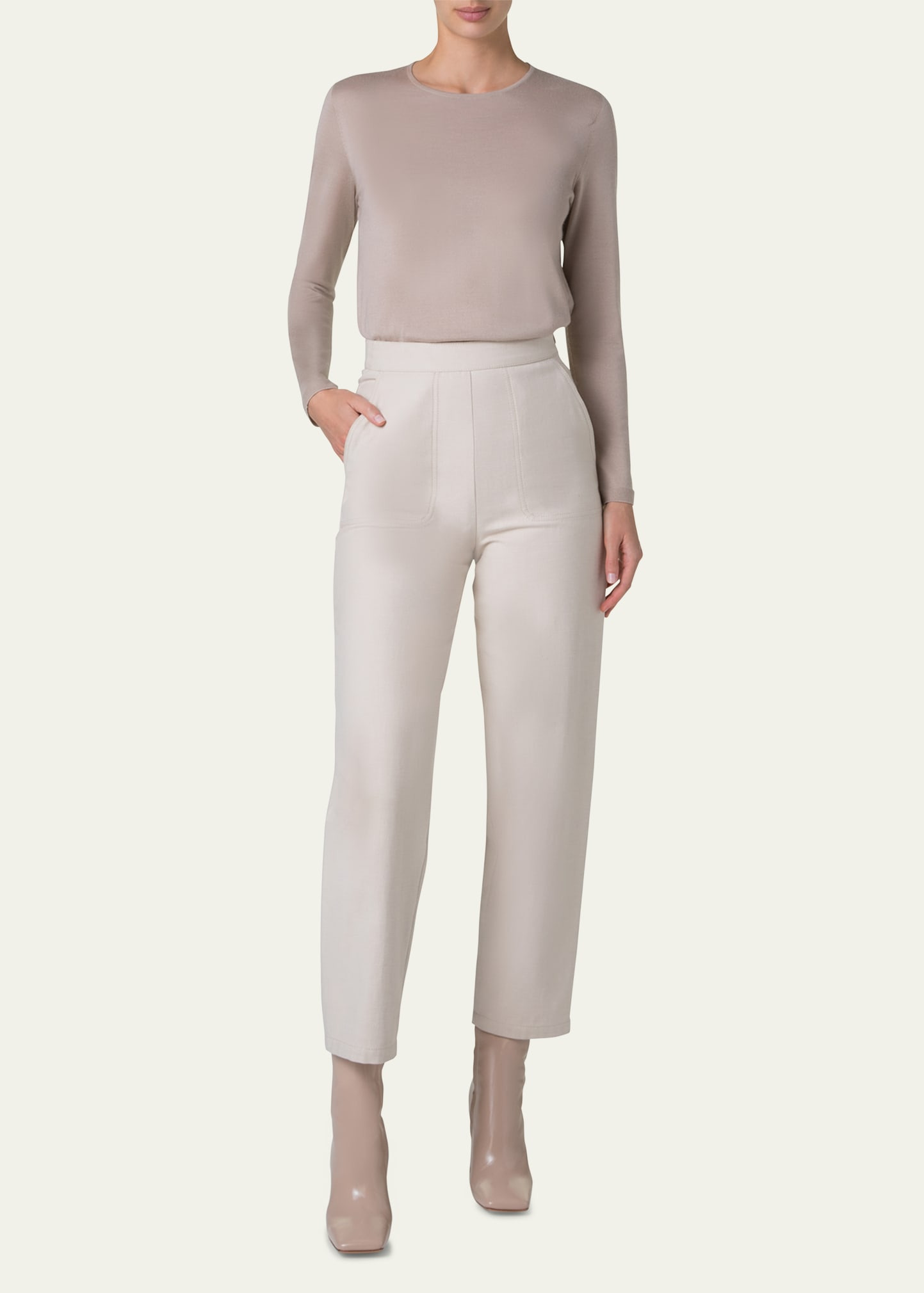Seamless Cashmere-Silk Crewneck Sweater - 2