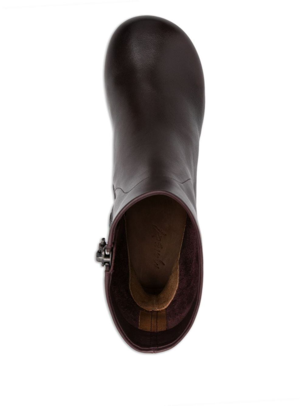 kitten-heel leather ankle boots - 4