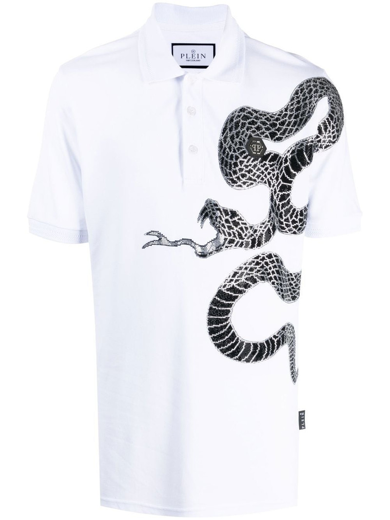 graphic snake polo shirt 1