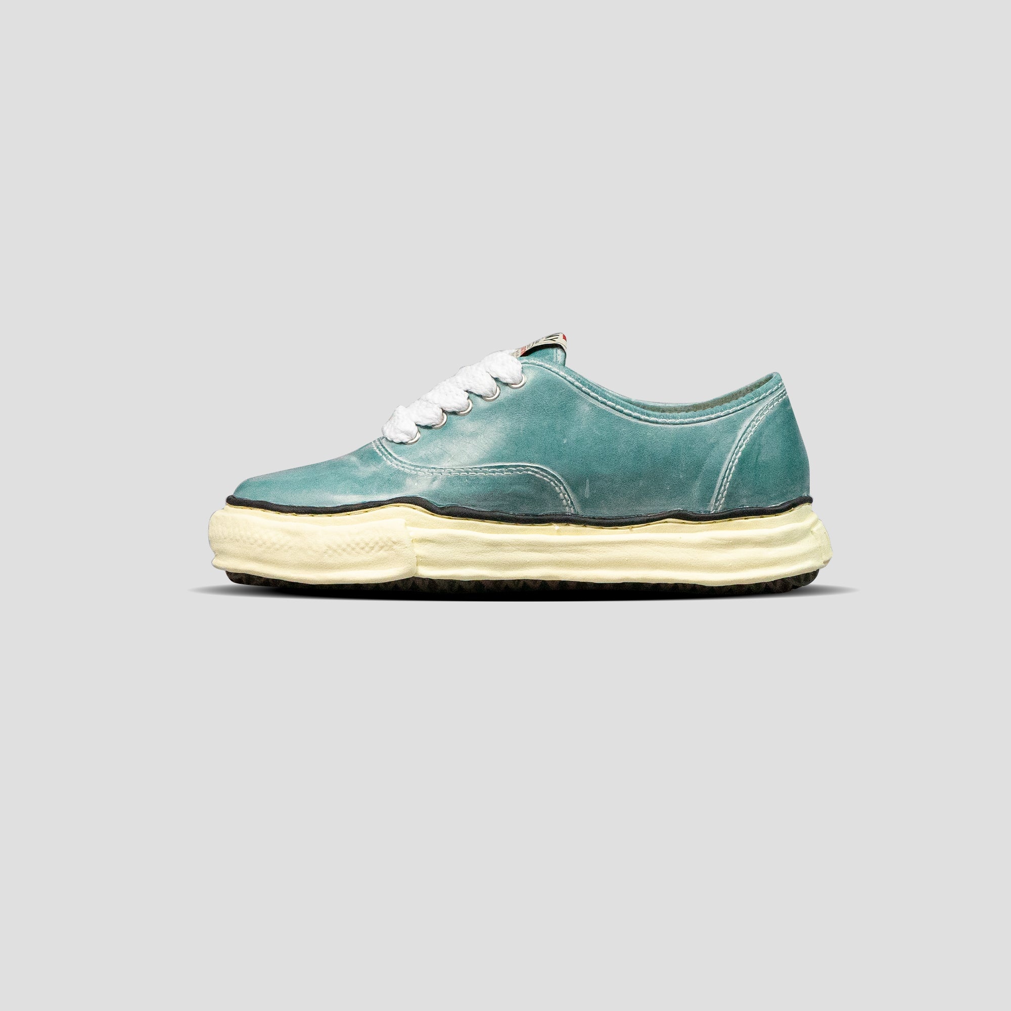 BAKER OG SOLE LOW-TOP PARAFFIN LEATHER SNEAKERS - 5